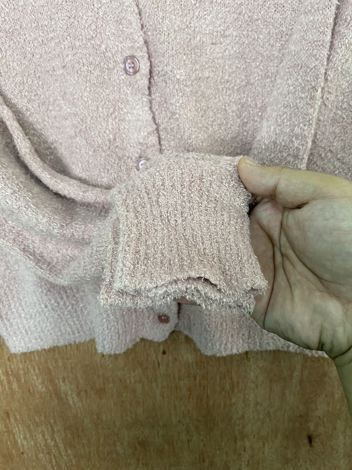 Homespun Knitwear × Japanese Brand Archive Dark Pink mohair Cardigan Knitwear #B570 Size US M / EU 48-50 / 2 - 10 Thumbnail