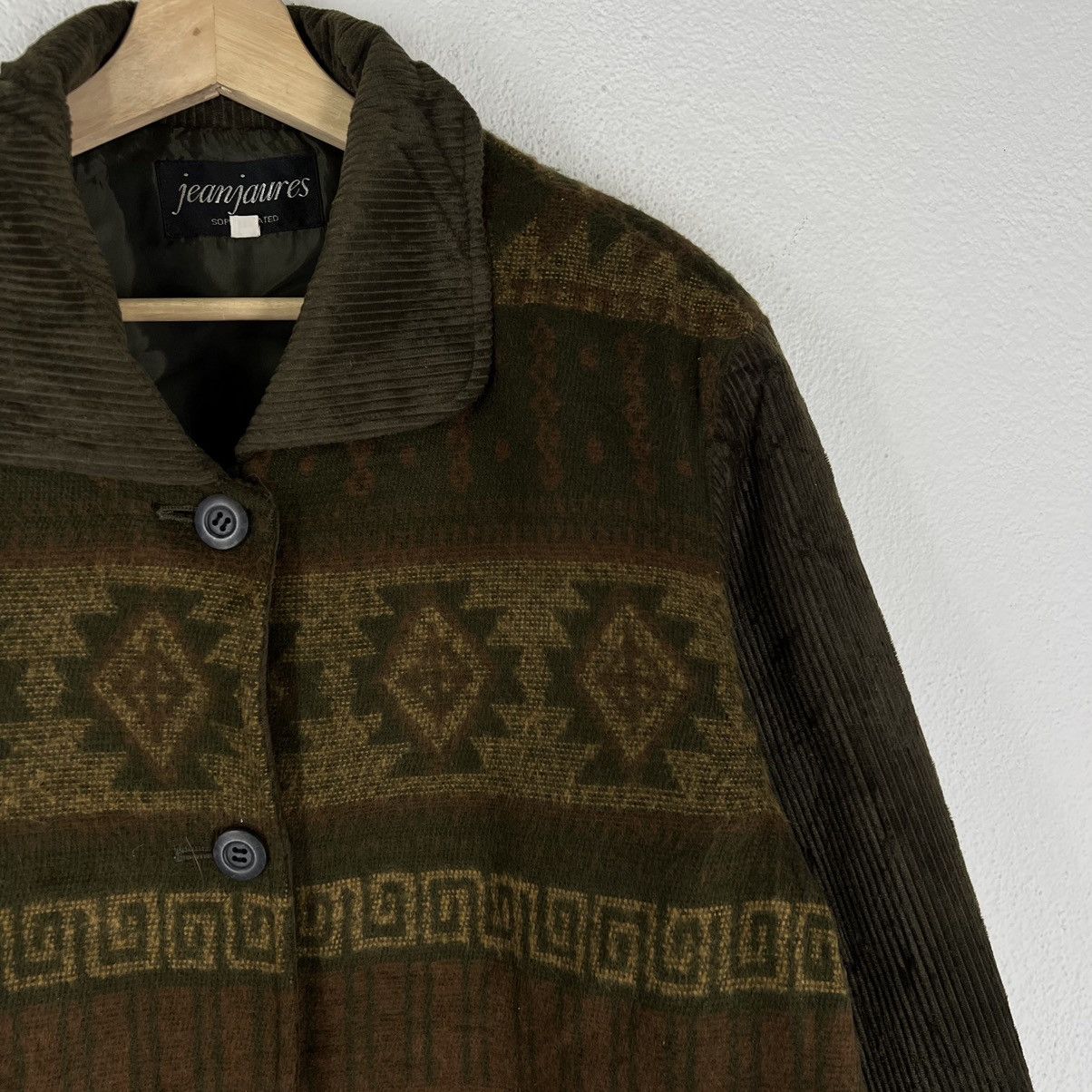 Japanese Brand VINTAGE NAVAJO AZTEC WOOL JACKET JEANJAURES JAPAN MADE Size US M / EU 48-50 / 2 - 5 Thumbnail