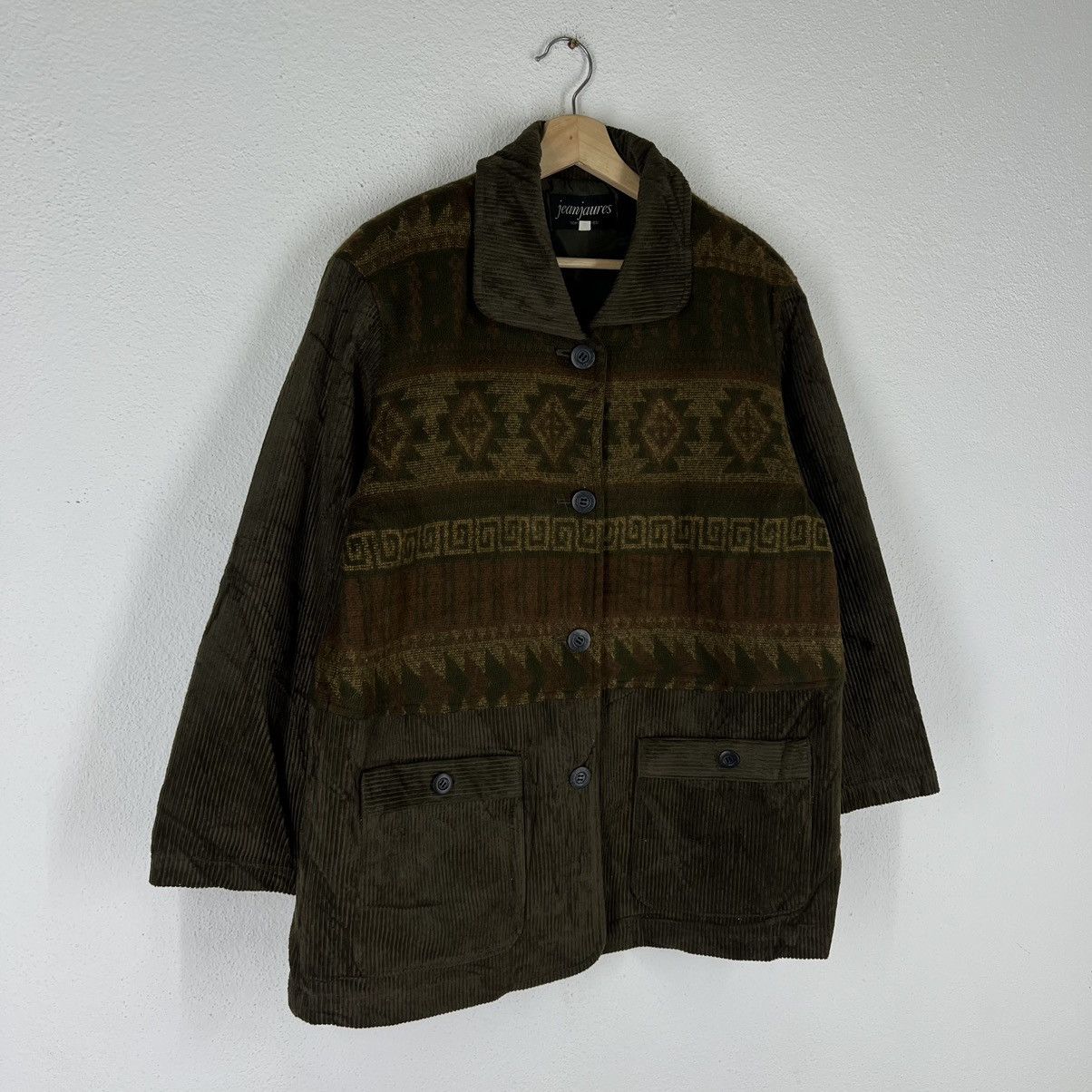 Japanese Brand VINTAGE NAVAJO AZTEC WOOL JACKET JEANJAURES JAPAN MADE Size US M / EU 48-50 / 2 - 2 Thumbnail