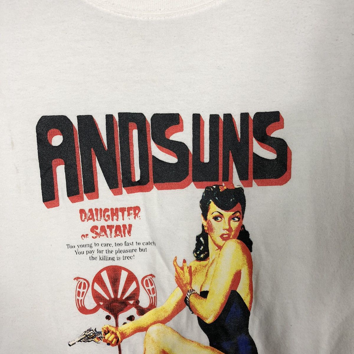 ANDSUNS × Japanese Brand × Vintage 🔥Sick🔥🇯🇵Andsuns Graphic Of Bar Girl Whore Daughter And Satan Size US L / EU 52-54 / 3 - 3 Thumbnail