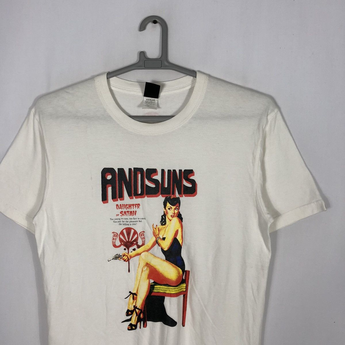 ANDSUNS × Japanese Brand × Vintage 🔥Sick🔥🇯🇵Andsuns Graphic Of Bar Girl Whore Daughter And Satan Size US L / EU 52-54 / 3 - 2 Thumbnail