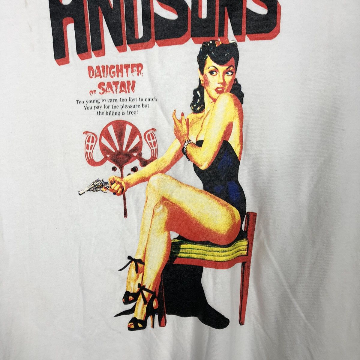 ANDSUNS × Japanese Brand × Vintage 🔥Sick🔥🇯🇵Andsuns Graphic Of Bar Girl Whore Daughter And Satan Size US L / EU 52-54 / 3 - 4 Thumbnail