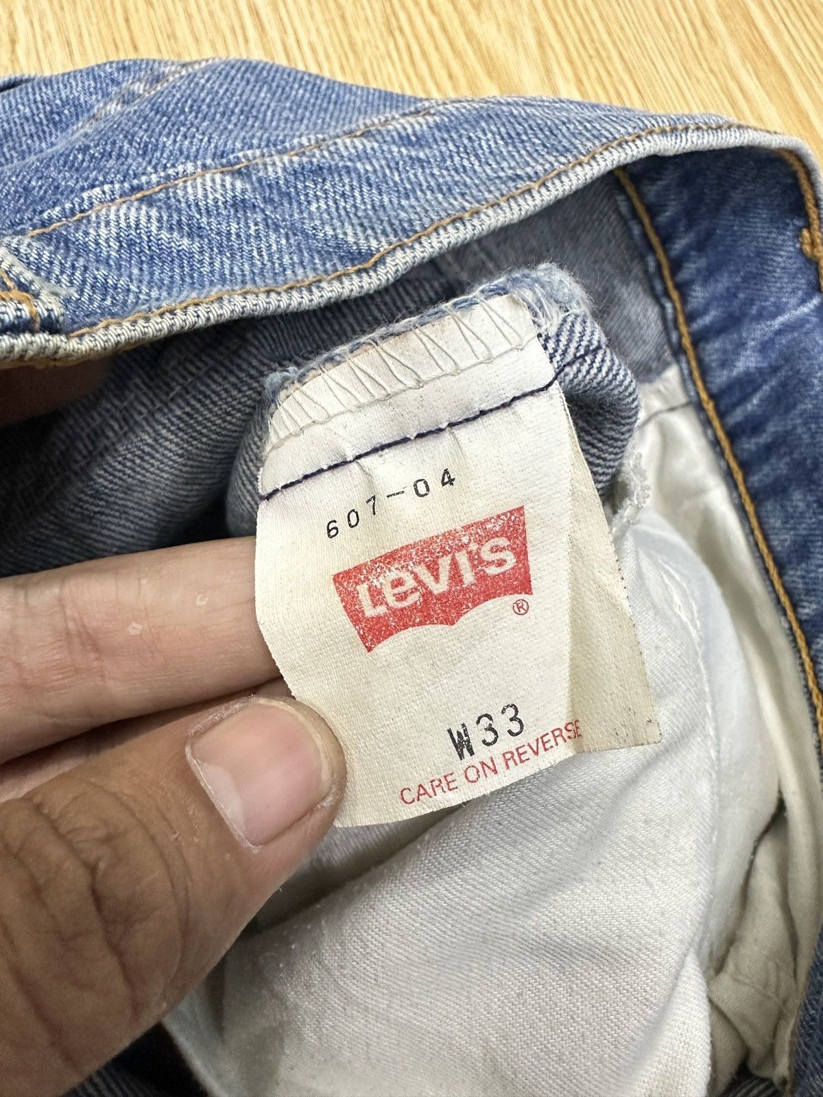 Levi's Vintage 90s Levis 607 Orange Tag Denim 32x29 JJ79 Size US 32 / EU 48 - 8 Thumbnail