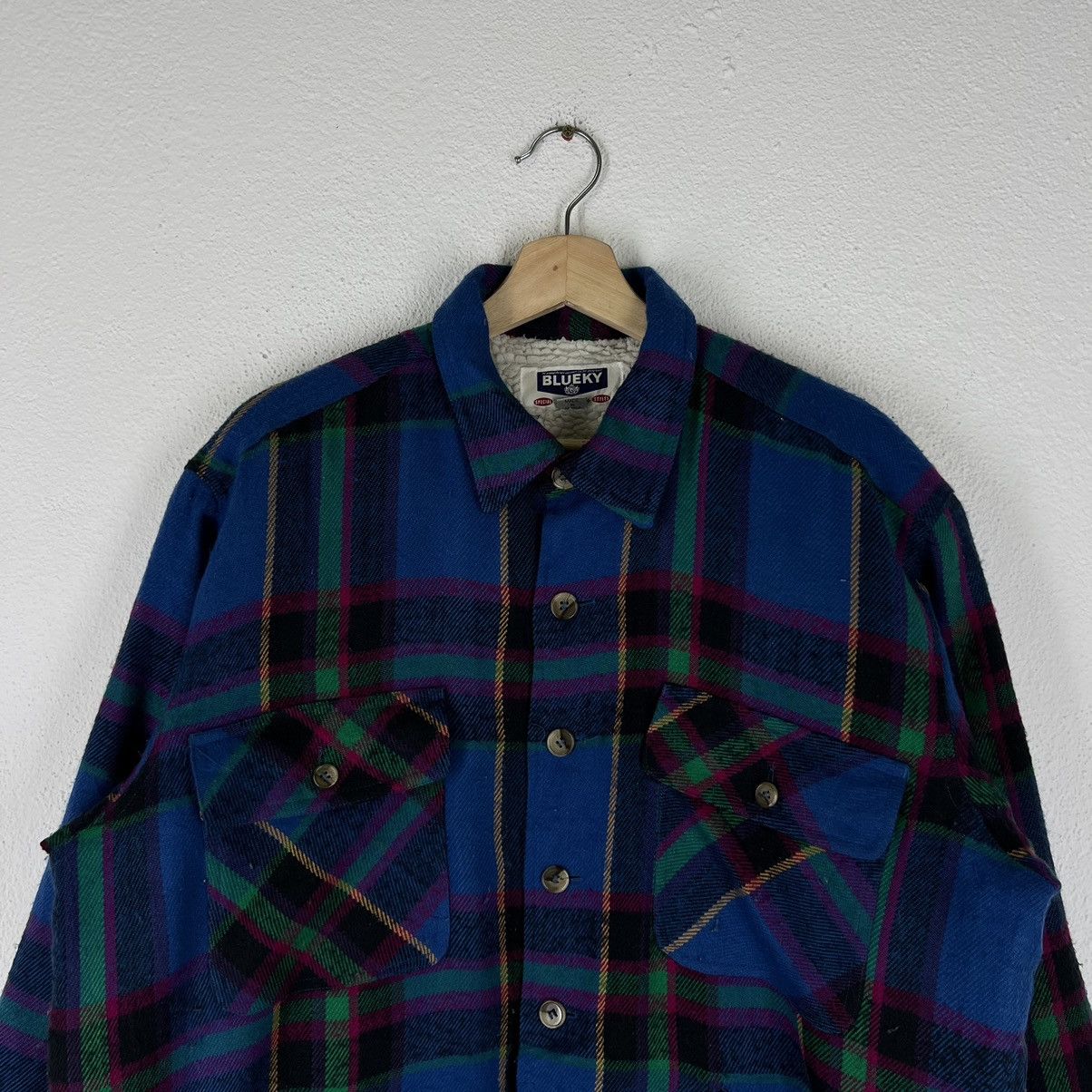 Japanese Brand VINTAGE FLANNEL WOOL JACKET RARE COLOUR BLUEKY JAPAN MADE Size US M / EU 48-50 / 2 - 2 Thumbnail