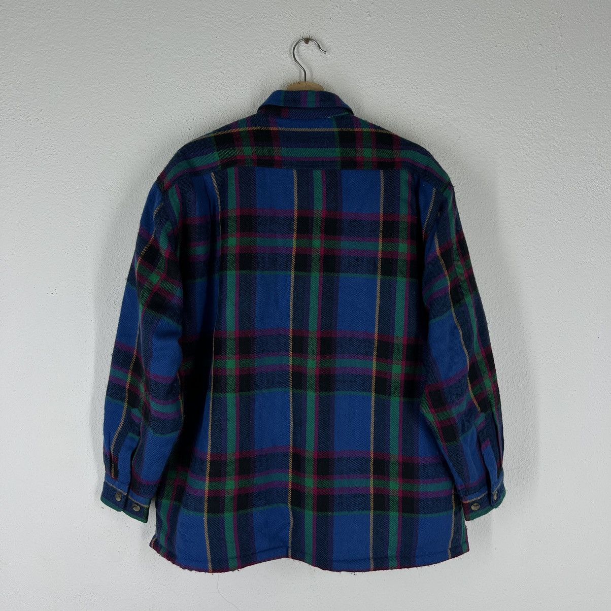 Japanese Brand VINTAGE FLANNEL WOOL JACKET RARE COLOUR BLUEKY JAPAN MADE Size US M / EU 48-50 / 2 - 8 Thumbnail