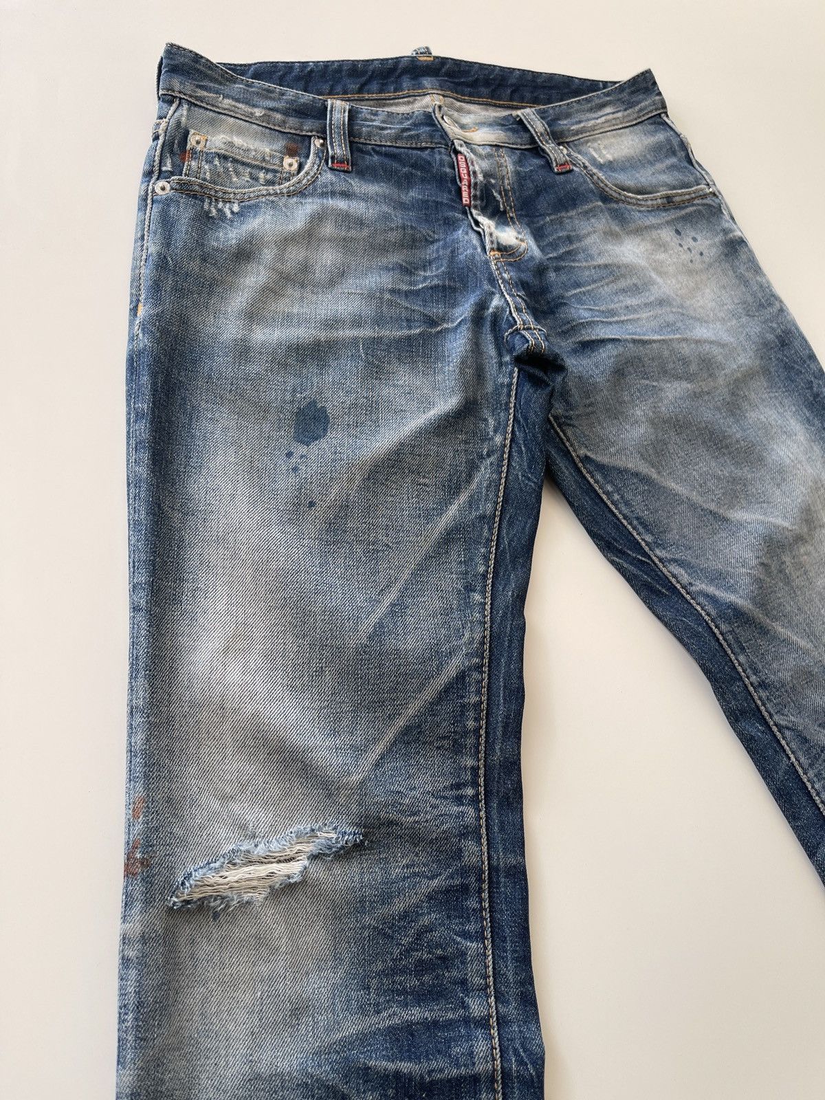 Dsquared2 Dsquared2 Distressed Rusty Denim Size US 29 - 9 Thumbnail