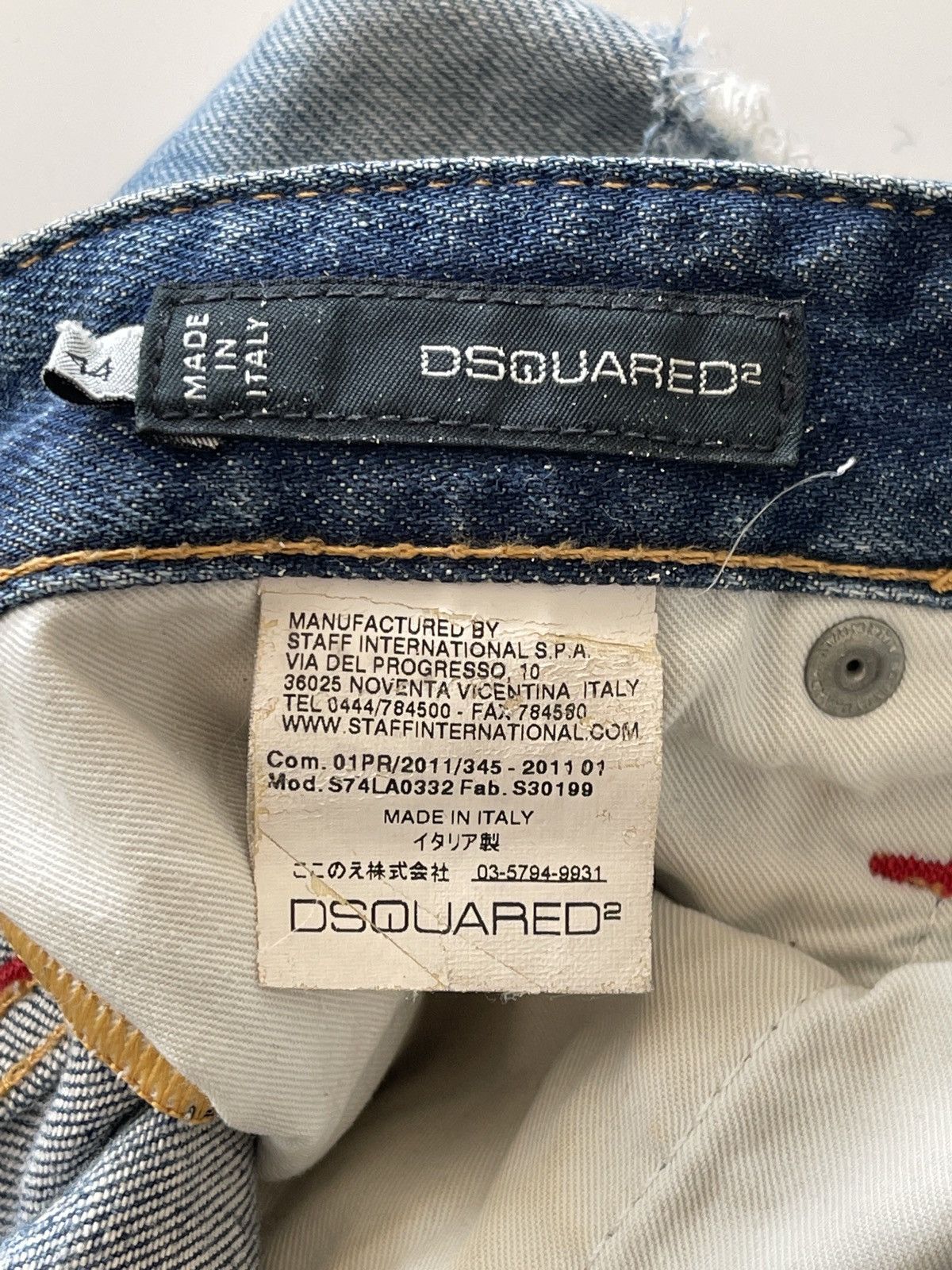 Dsquared2 Dsquared2 Distressed Rusty Denim Size US 29 - 16 Thumbnail