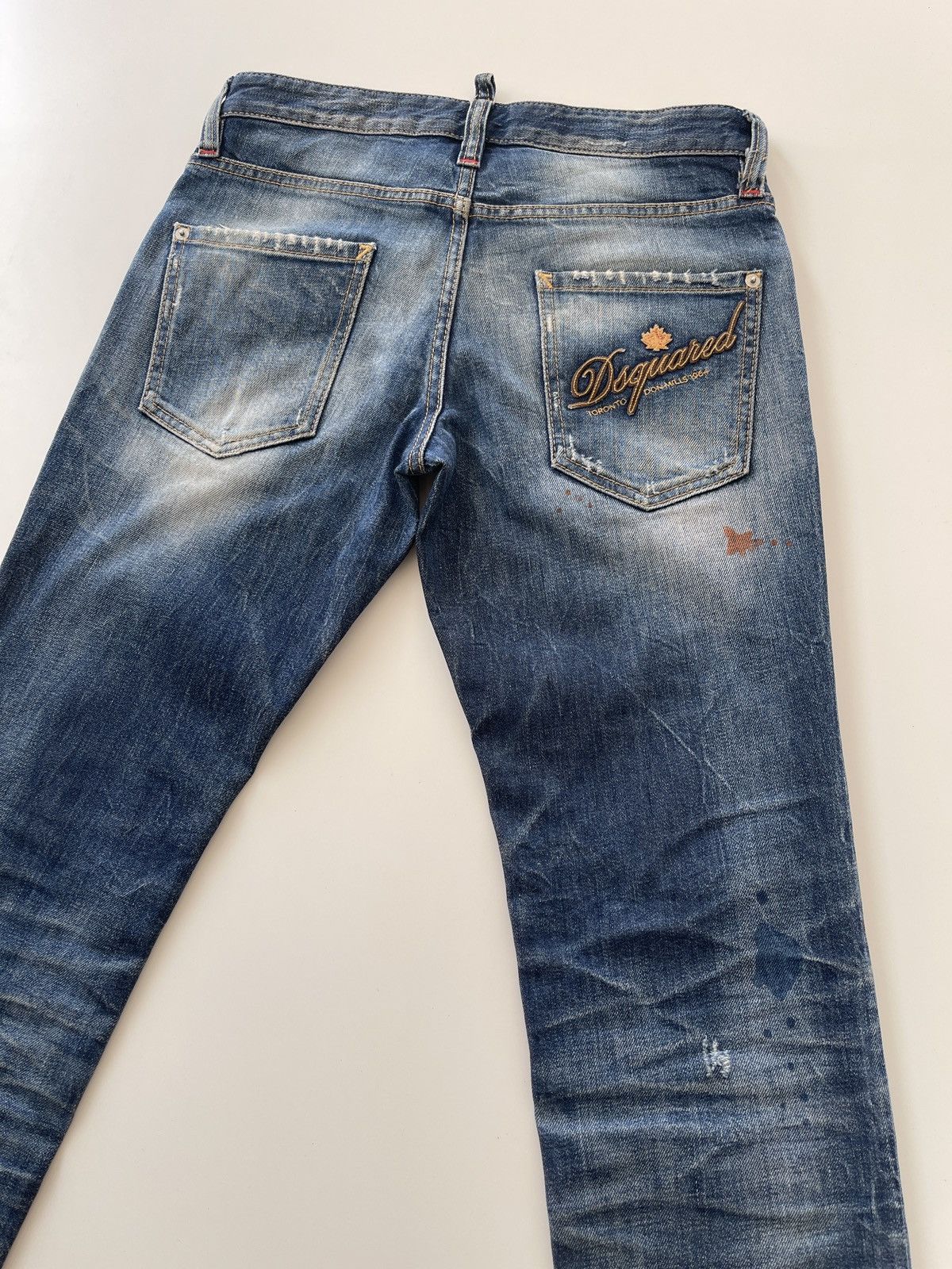 Dsquared2 Dsquared2 Distressed Rusty Denim Size US 29 - 14 Thumbnail