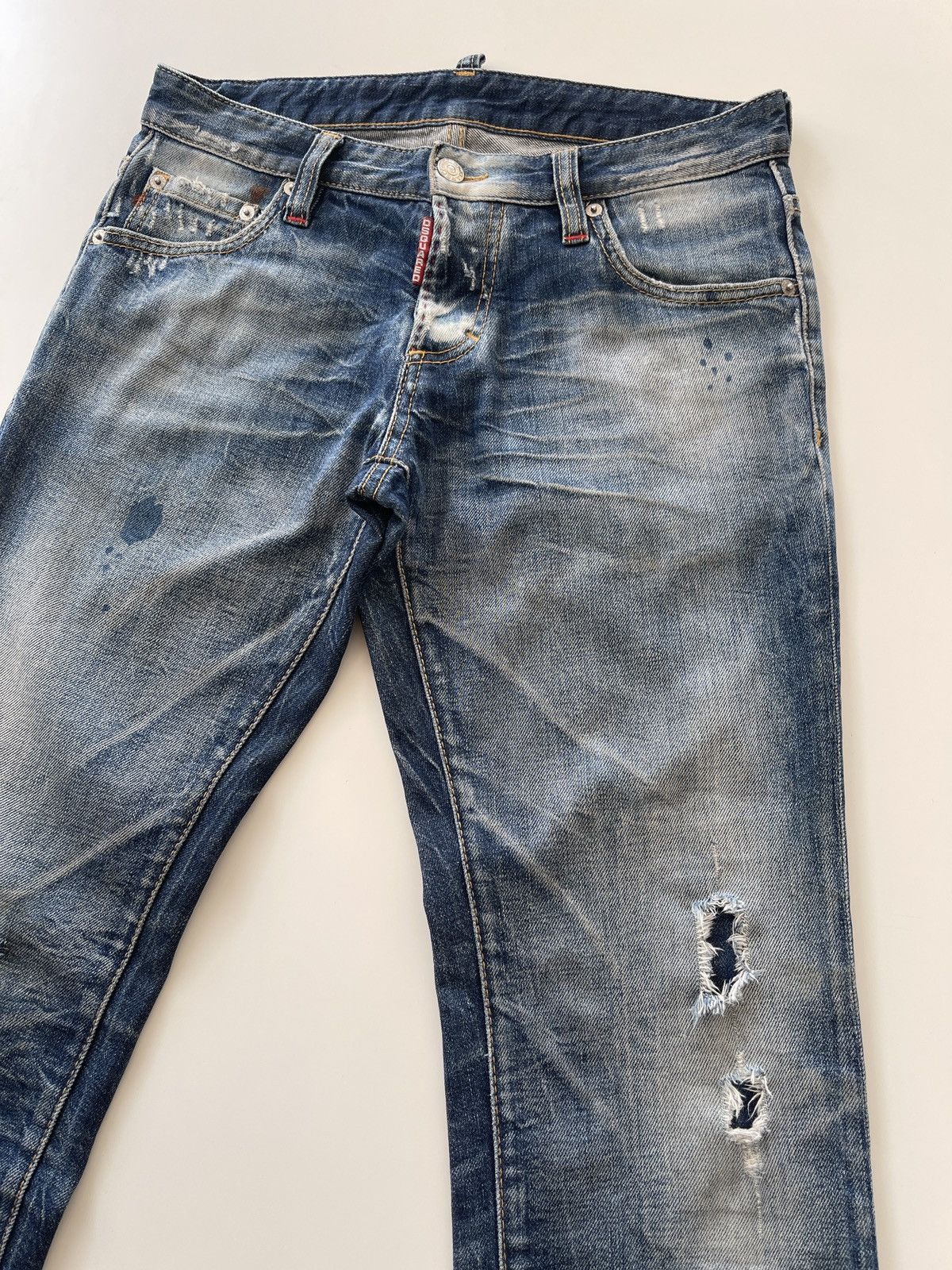 Dsquared2 Dsquared2 Distressed Rusty Denim Size US 29 - 8 Thumbnail