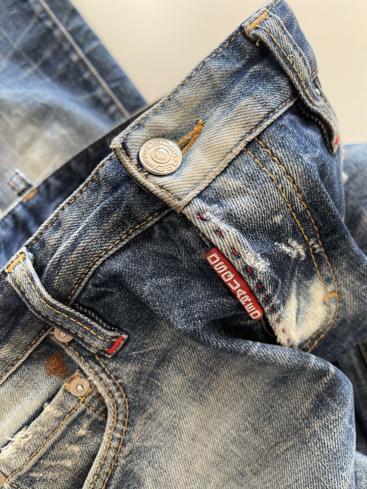 Dsquared2 Dsquared2 Distressed Rusty Denim Size US 29 - 19 Thumbnail