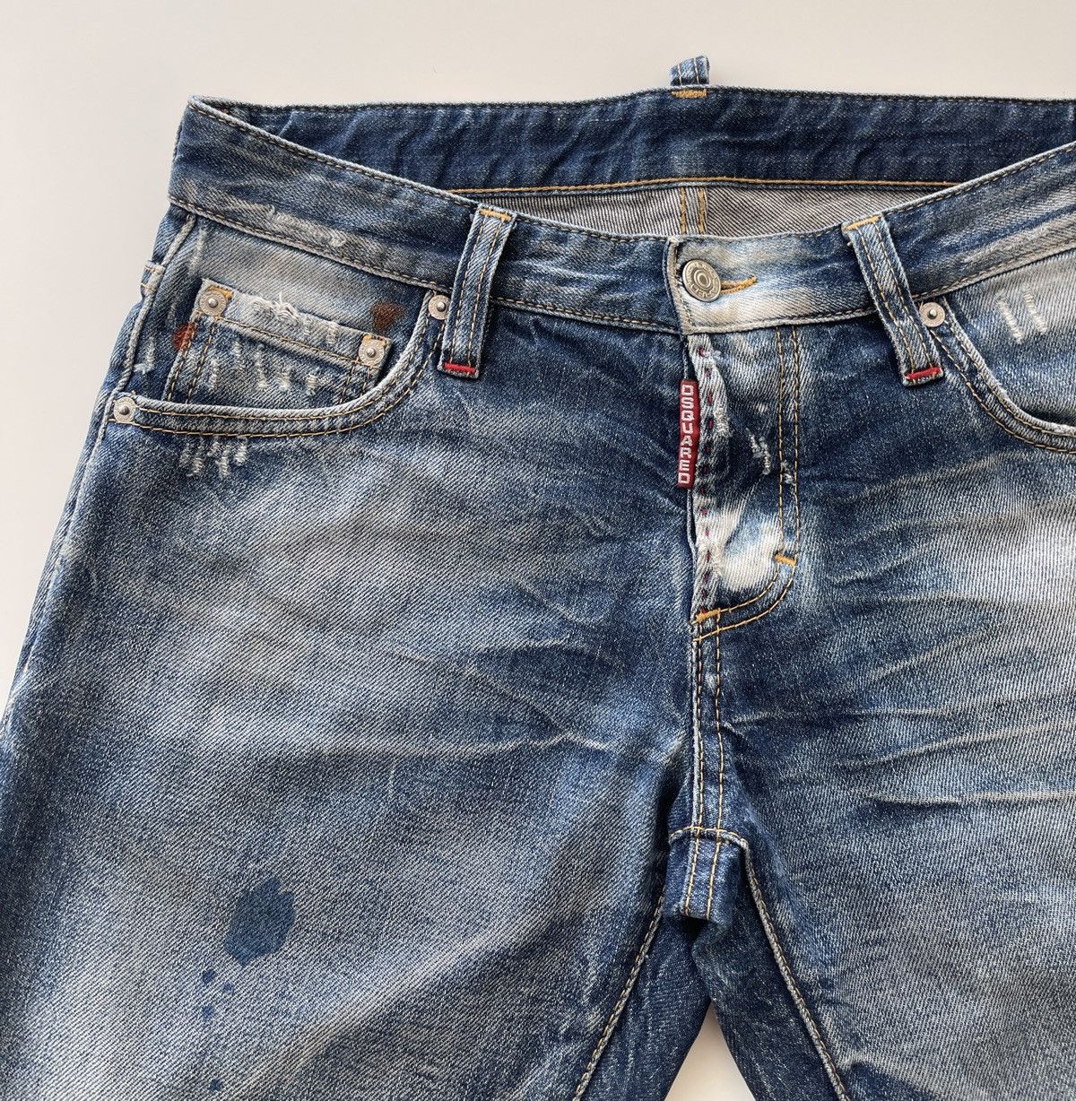 Dsquared2 Dsquared2 Distressed Rusty Denim Size US 29 - 11 Thumbnail
