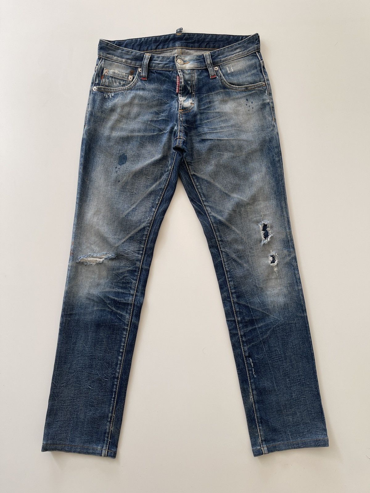 Dsquared2 Dsquared2 Distressed Rusty Denim Size US 29 - 7 Thumbnail
