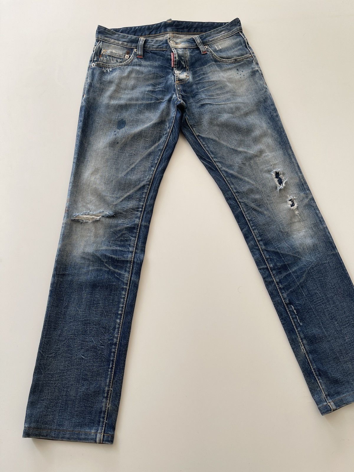 Dsquared2 Dsquared2 Distressed Rusty Denim Size US 29 - 5 Thumbnail