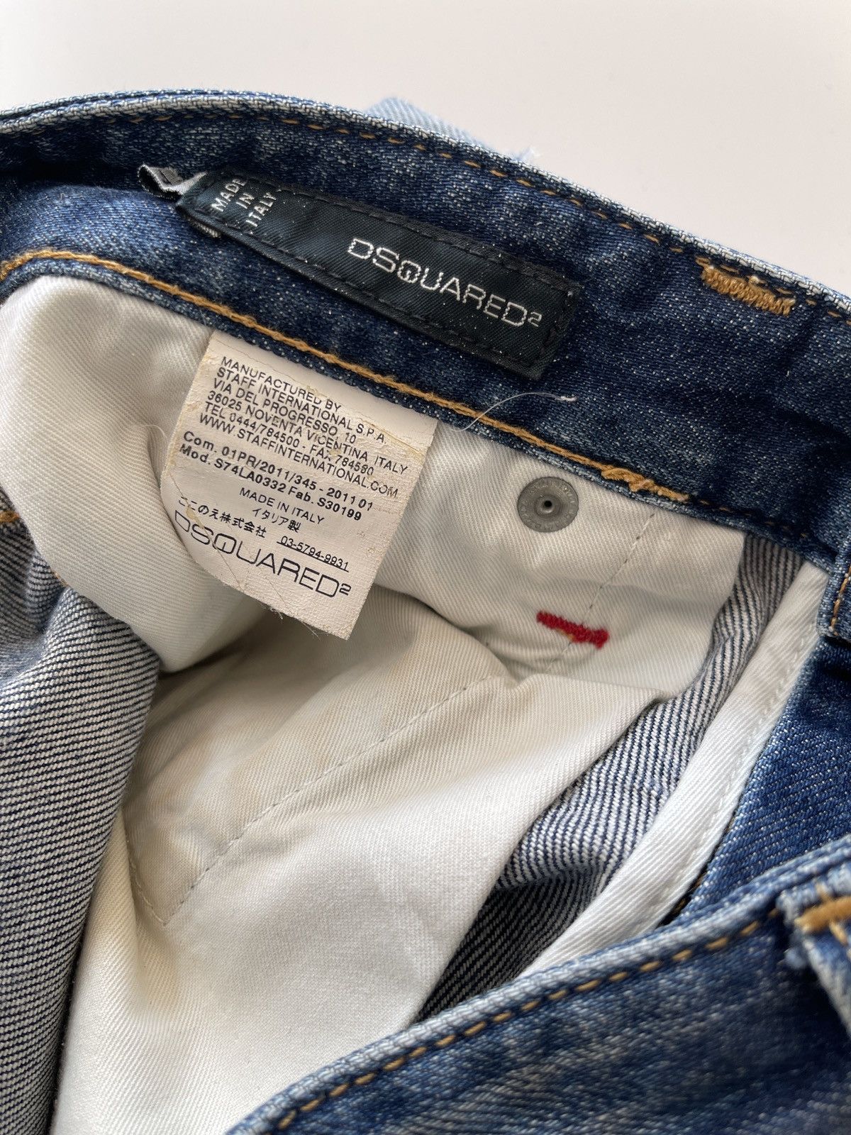 Dsquared2 Dsquared2 Distressed Rusty Denim Size US 29 - 15 Thumbnail