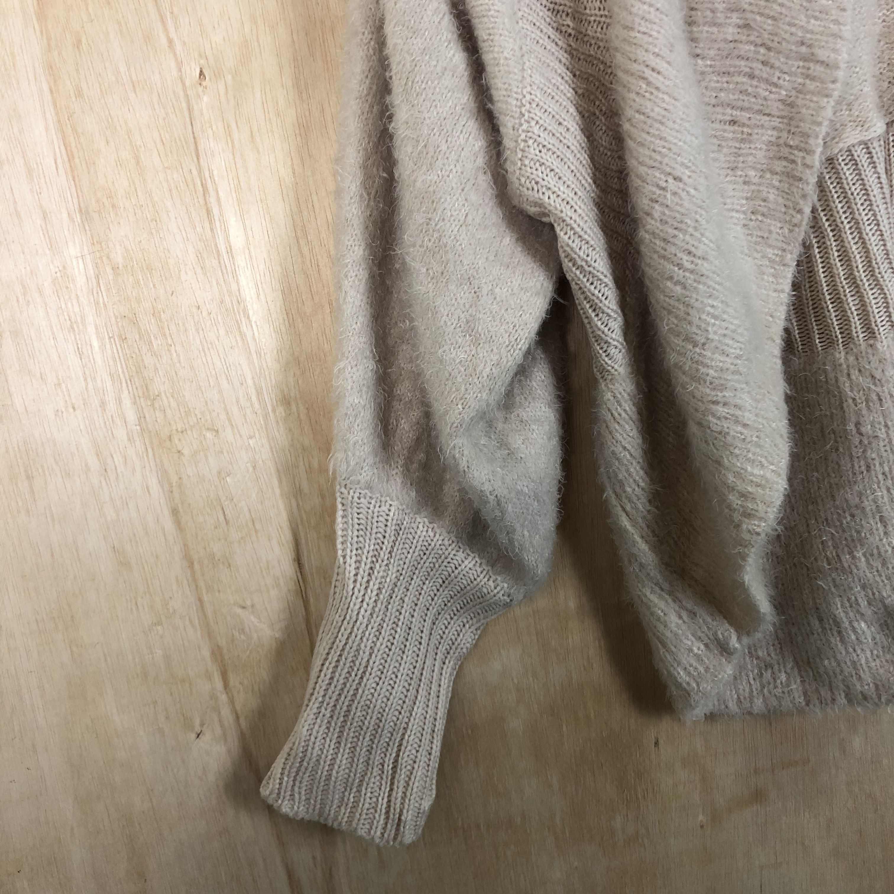 Homespun Knitwear DLL japan Peach cardigan Soft Fur Shag Shaggy Knitwear #c052 Size L / US 10 / IT 46 - 7 Thumbnail