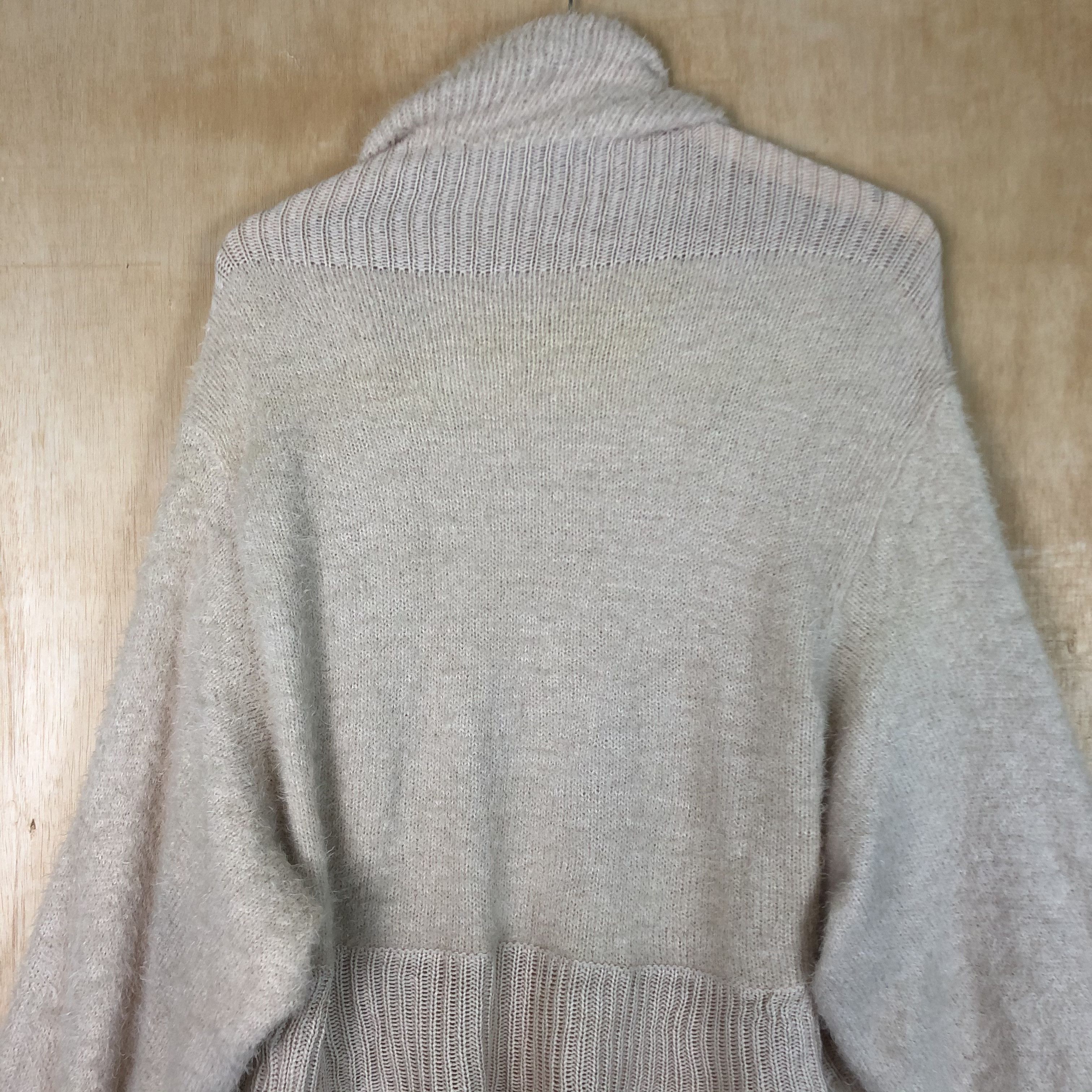Homespun Knitwear DLL japan Peach cardigan Soft Fur Shag Shaggy Knitwear #c052 Size L / US 10 / IT 46 - 10 Thumbnail