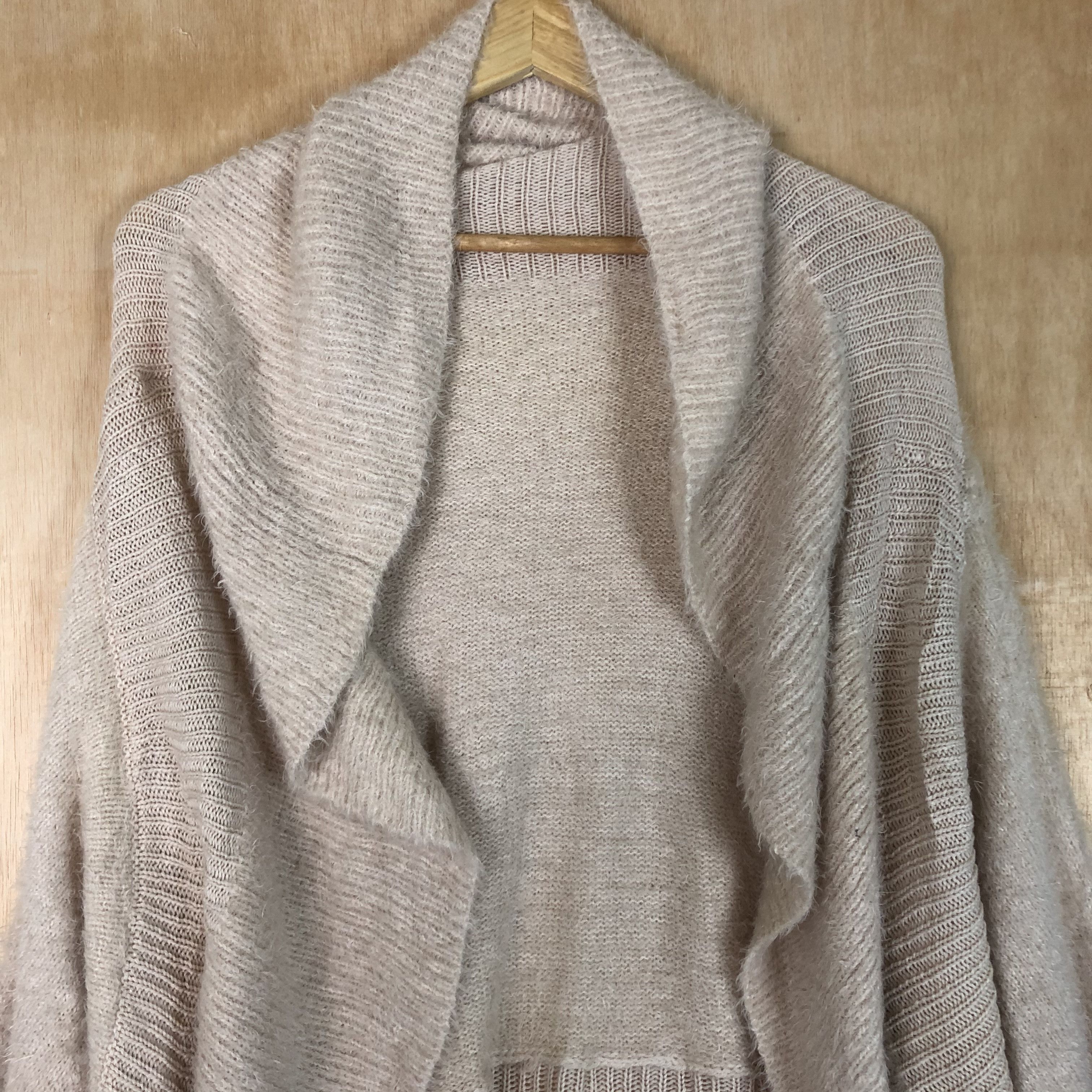Homespun Knitwear DLL japan Peach cardigan Soft Fur Shag Shaggy Knitwear #c052 Size L / US 10 / IT 46 - 9 Thumbnail