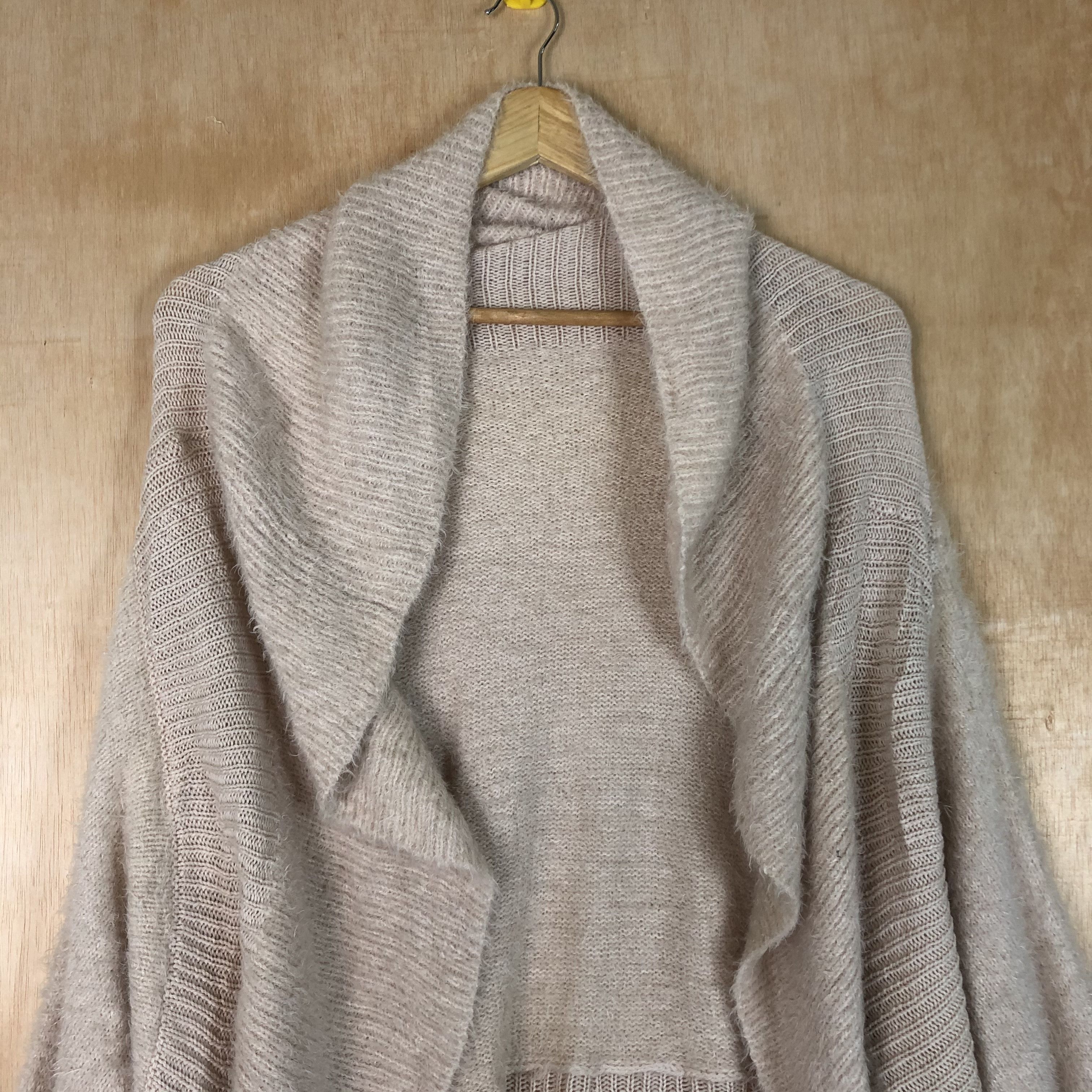 Homespun Knitwear DLL japan Peach cardigan Soft Fur Shag Shaggy Knitwear #c052 Size L / US 10 / IT 46 - 2 Thumbnail