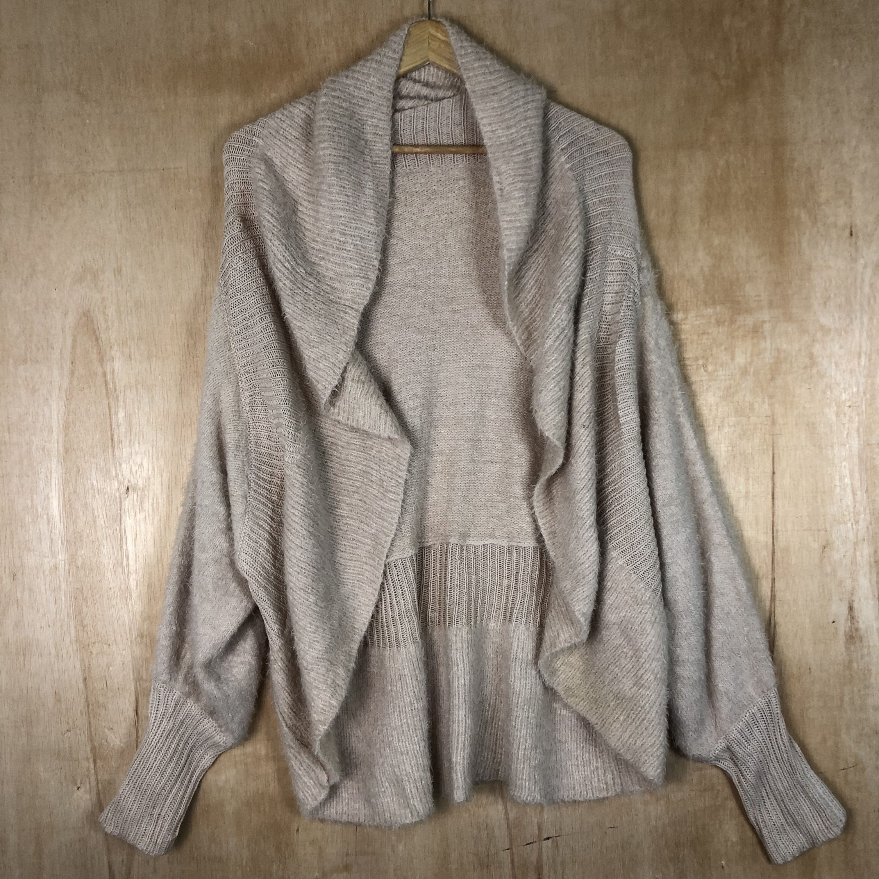 Homespun Knitwear DLL japan Peach cardigan Soft Fur Shag Shaggy Knitwear #c052 Size L / US 10 / IT 46 - 3 Thumbnail