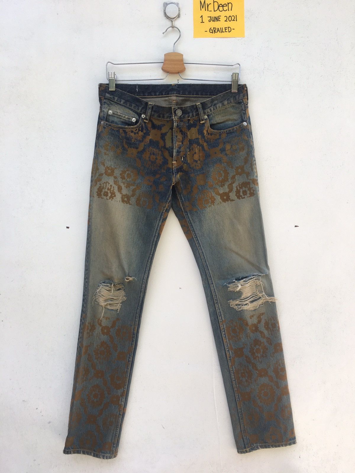 image of Jun Takahashi x Undercover st Undercover Distressed Denim /jeans in Blue, Men's (Size 31)