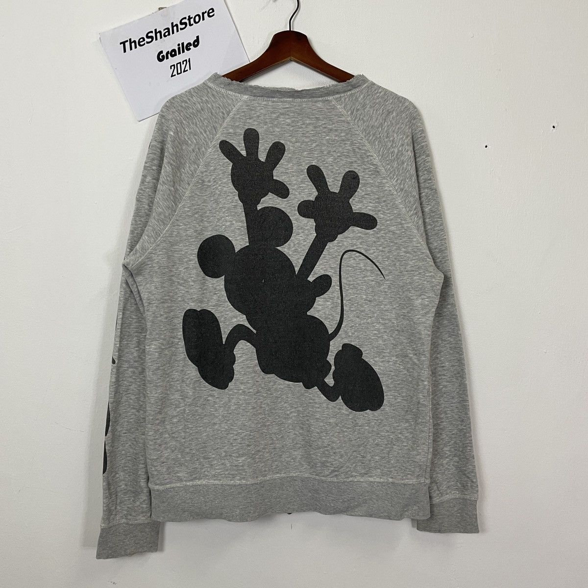 Disney Vintage Mickey Mouse Miror Print Thrashed Sweatshirt Size US M / EU 48-50 / 2 - 6 Thumbnail