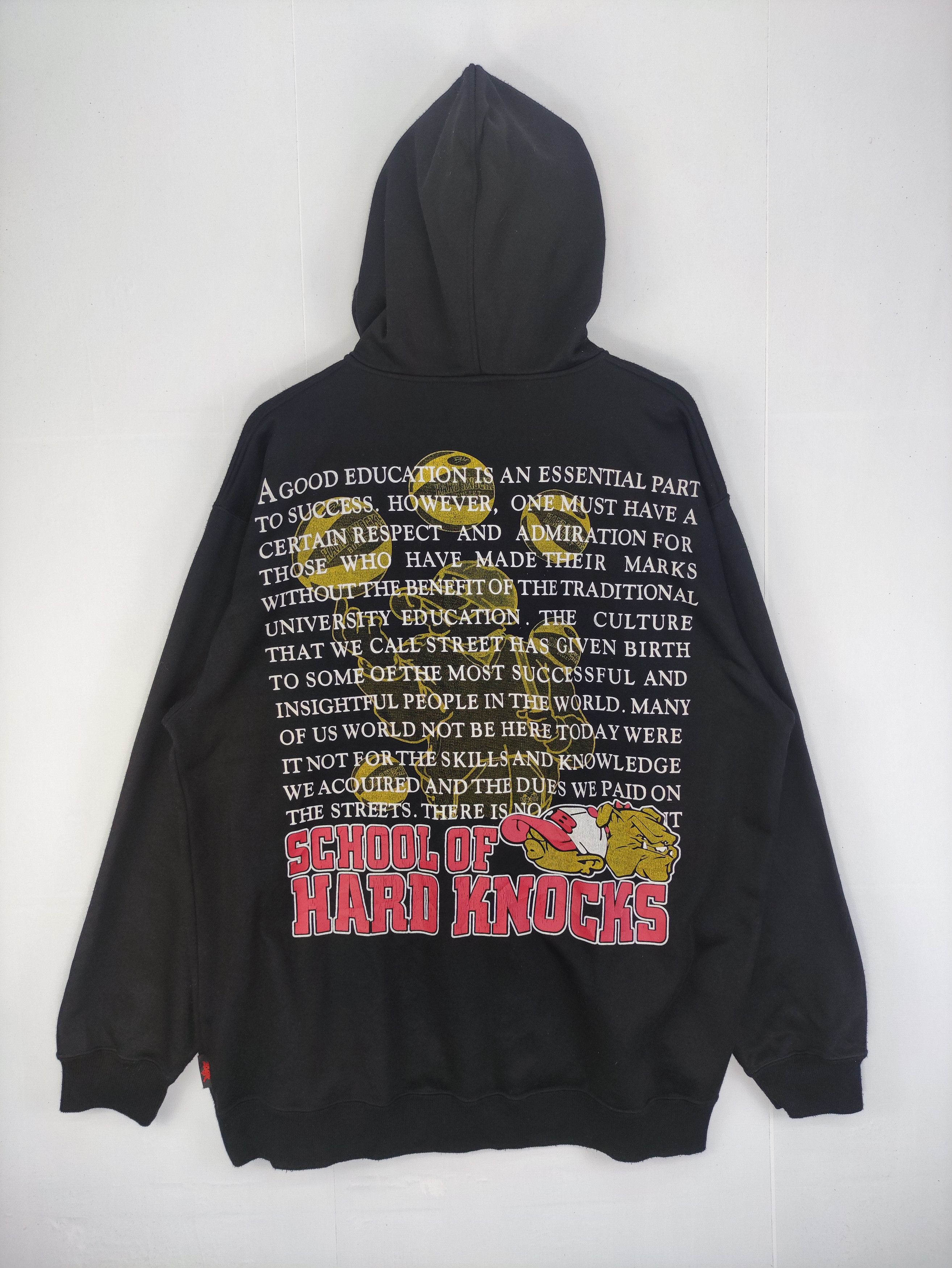 Vintage Vintage Sweater Hoodie Zipper School Of Hardknocks Size US XL / EU 56 / 4 - 8 Thumbnail