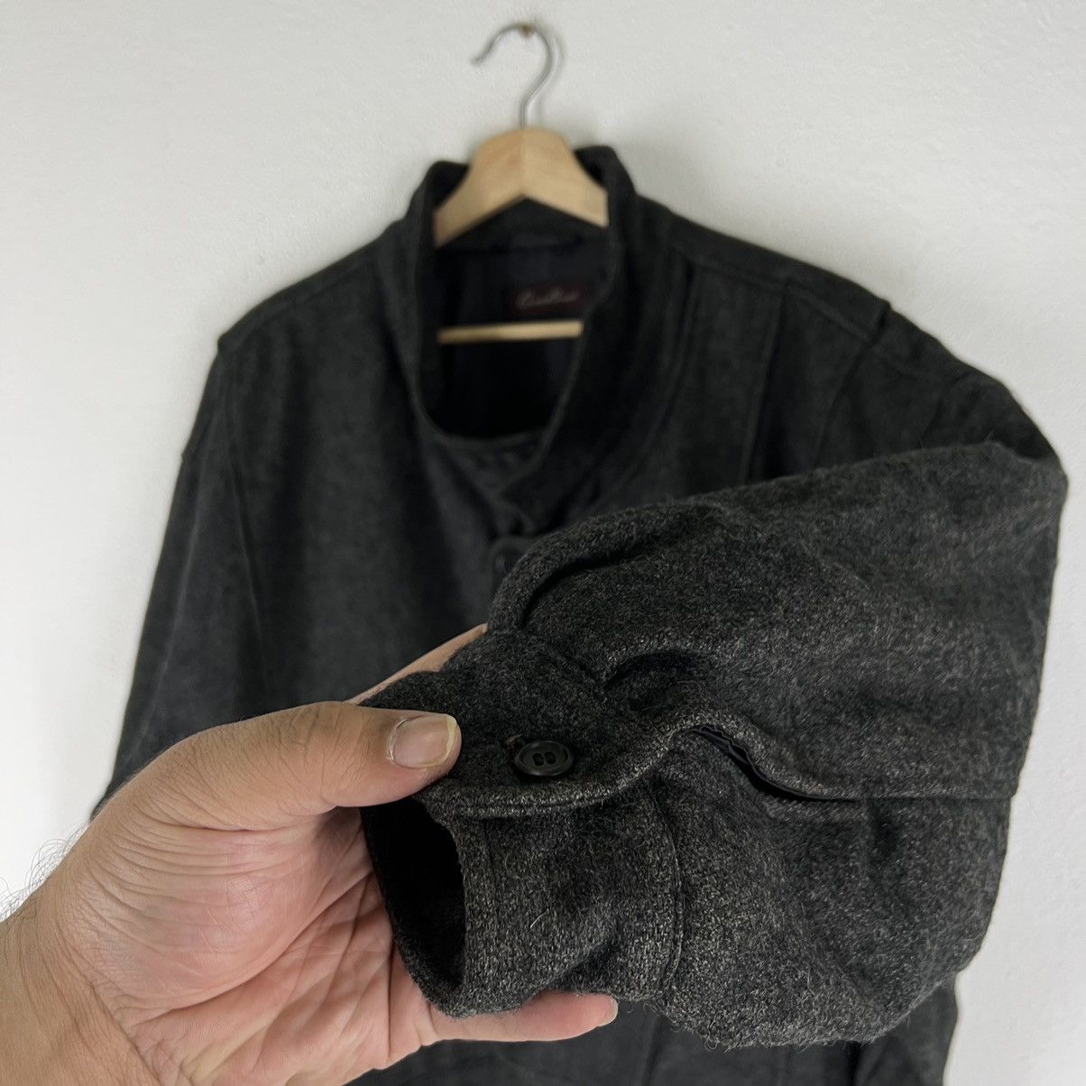 Japanese Brand VINTAGE WOOL BOMBER JACKET JAPAN INSPIRED ISSEY MIYAKE Size US M / EU 48-50 / 2 - 6 Thumbnail