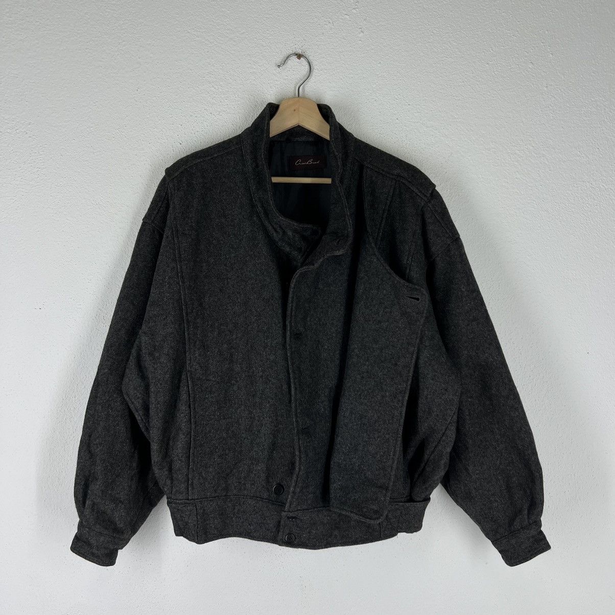 Japanese Brand VINTAGE WOOL BOMBER JACKET JAPAN INSPIRED ISSEY MIYAKE Size US M / EU 48-50 / 2 - 10 Thumbnail