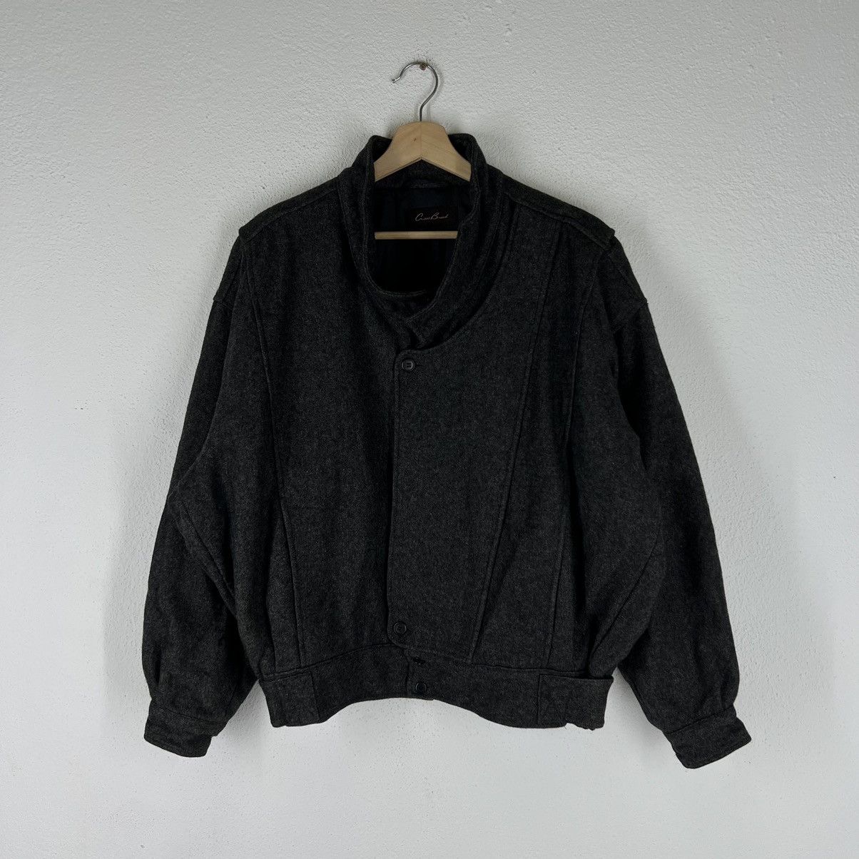 Japanese Brand VINTAGE WOOL BOMBER JACKET JAPAN INSPIRED ISSEY MIYAKE Size US M / EU 48-50 / 2 - 1 Thumbnail