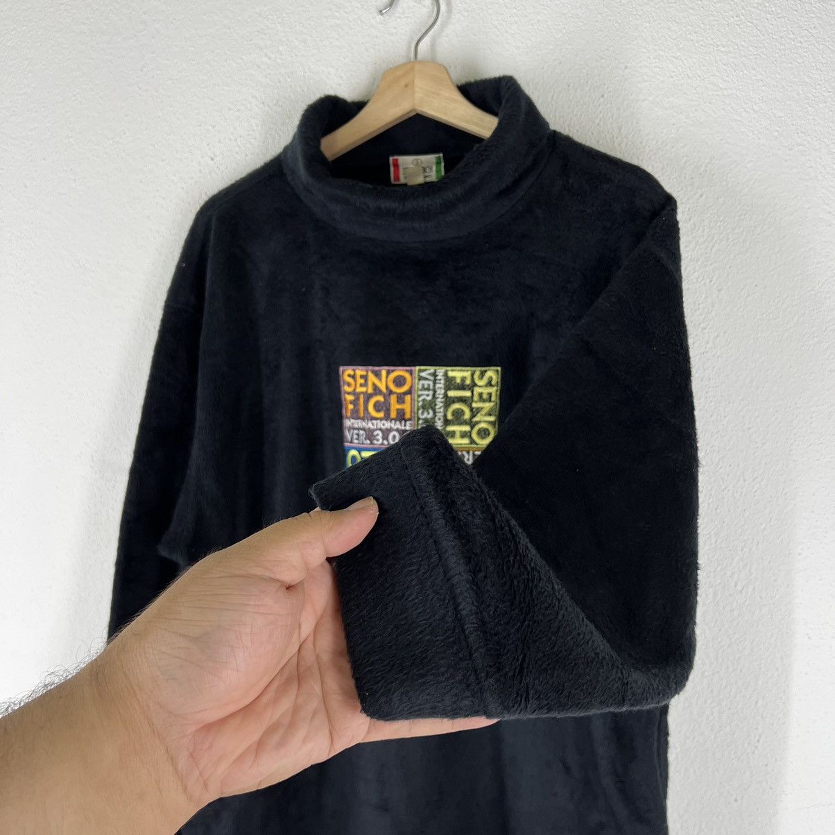 Japanese Brand VINTAGE TURTLE NECK SWEATSHIRT SENO FICH JAPAN MADE BIG LOGO Size US M / EU 48-50 / 2 - 6 Thumbnail