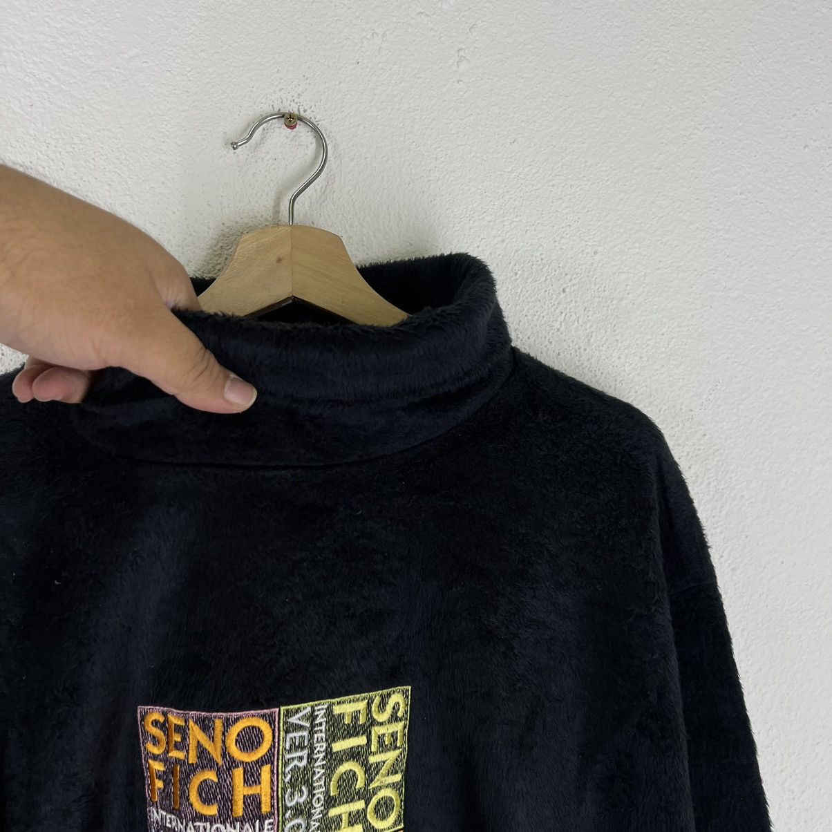 Japanese Brand VINTAGE TURTLE NECK SWEATSHIRT SENO FICH JAPAN MADE BIG LOGO Size US M / EU 48-50 / 2 - 5 Thumbnail