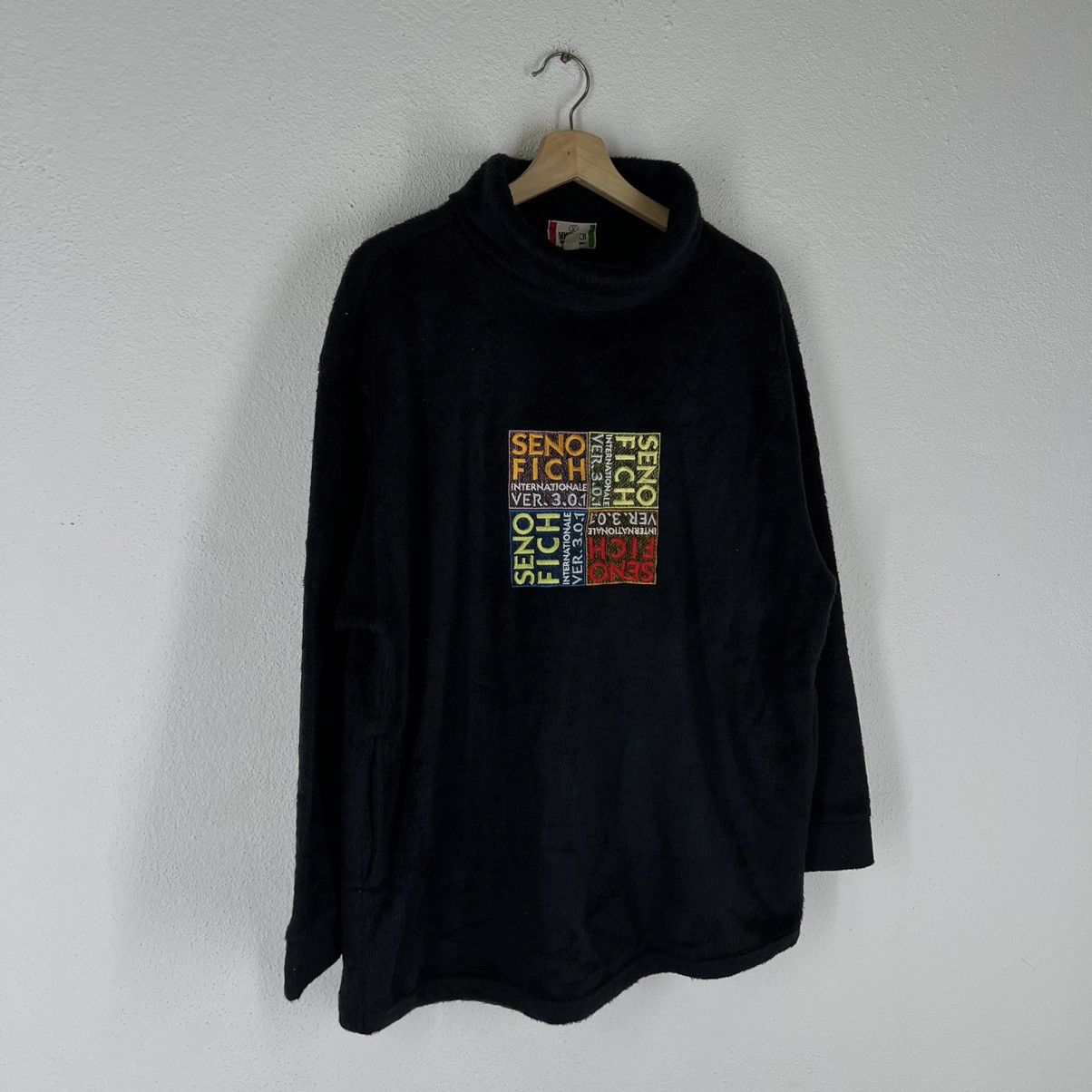 Japanese Brand VINTAGE TURTLE NECK SWEATSHIRT SENO FICH JAPAN MADE BIG LOGO Size US M / EU 48-50 / 2 - 3 Thumbnail