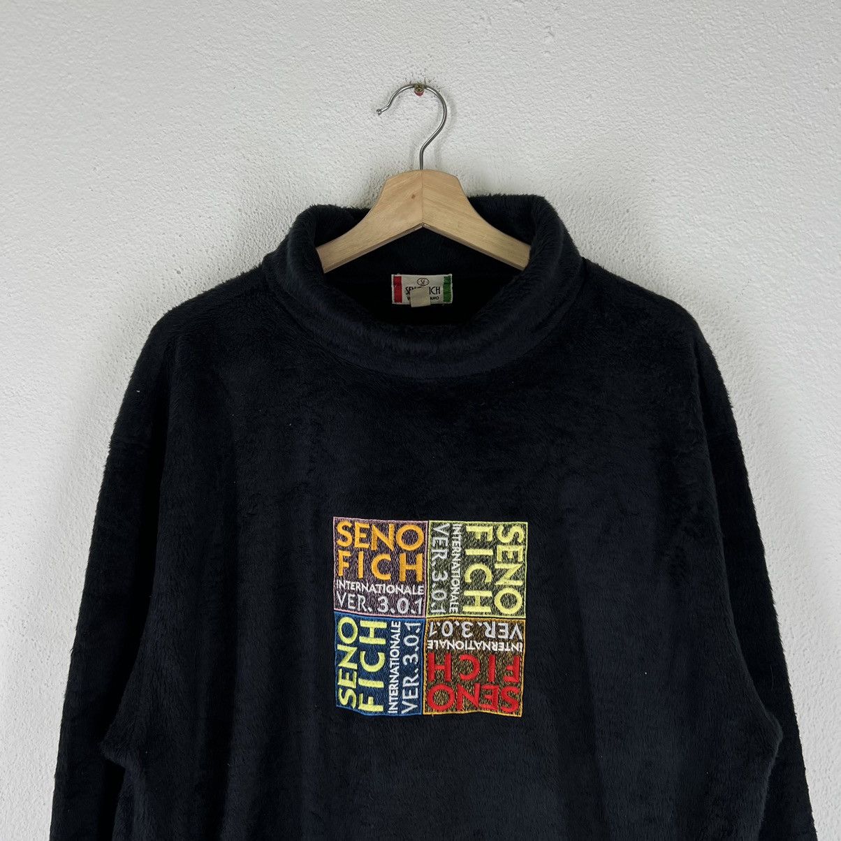 Japanese Brand VINTAGE TURTLE NECK SWEATSHIRT SENO FICH JAPAN MADE BIG LOGO Size US M / EU 48-50 / 2 - 2 Thumbnail