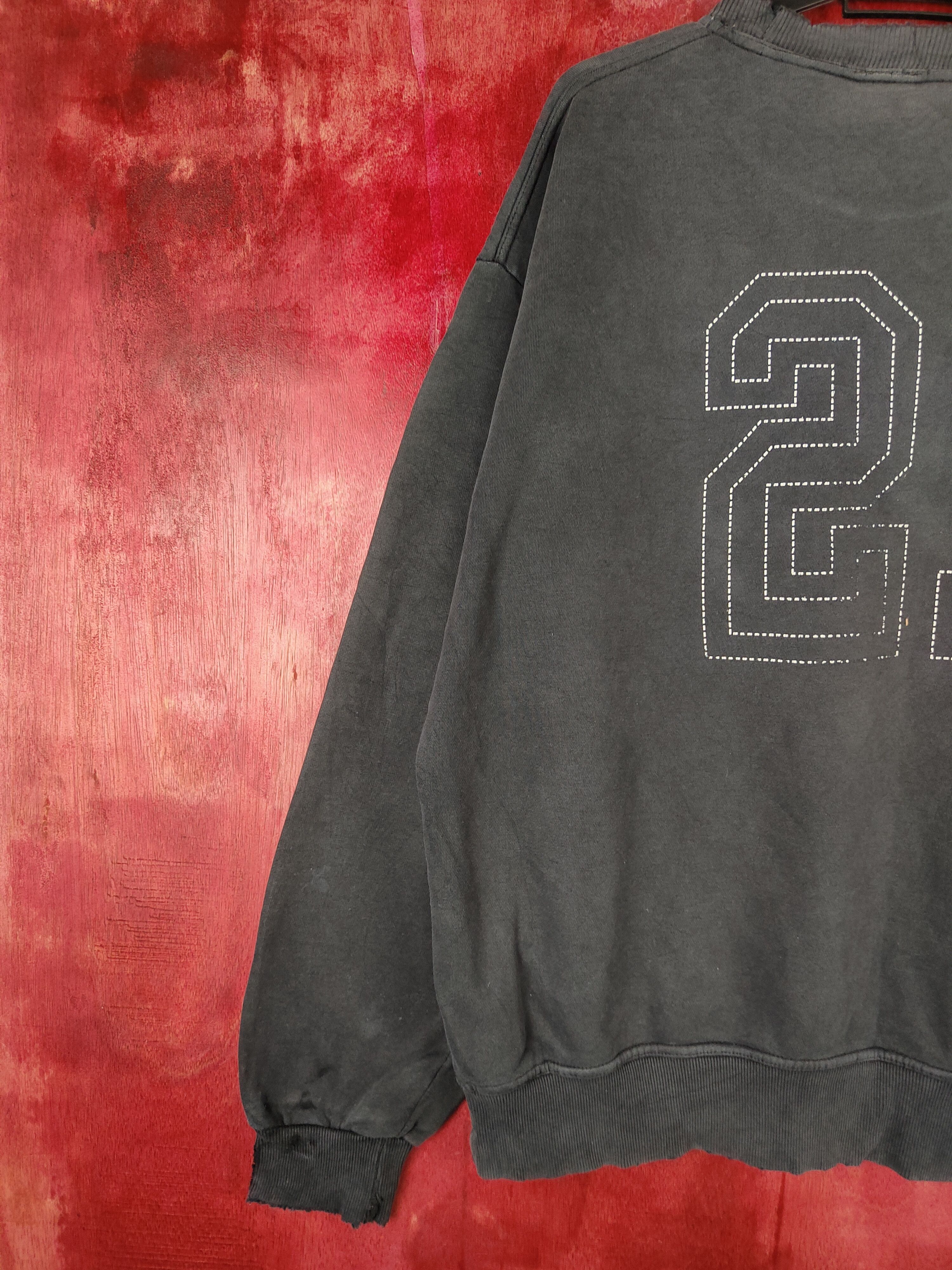 Stussy Stussy - 21 Faded Dark Blue distressed Sweatshirt #5414 DLAL Size US L / EU 52-54 / 3 - 12 Thumbnail