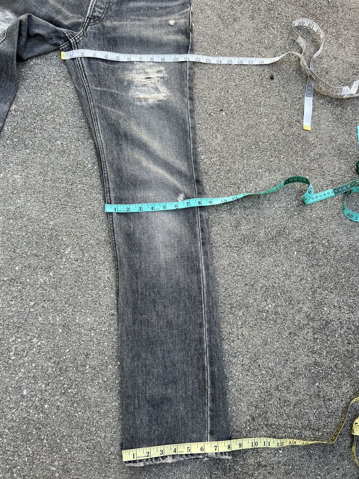 Lounge Lizard Vintage Lounge Lizard Distress Fade Black Denim Jeans Size US 31 - 3 Thumbnail