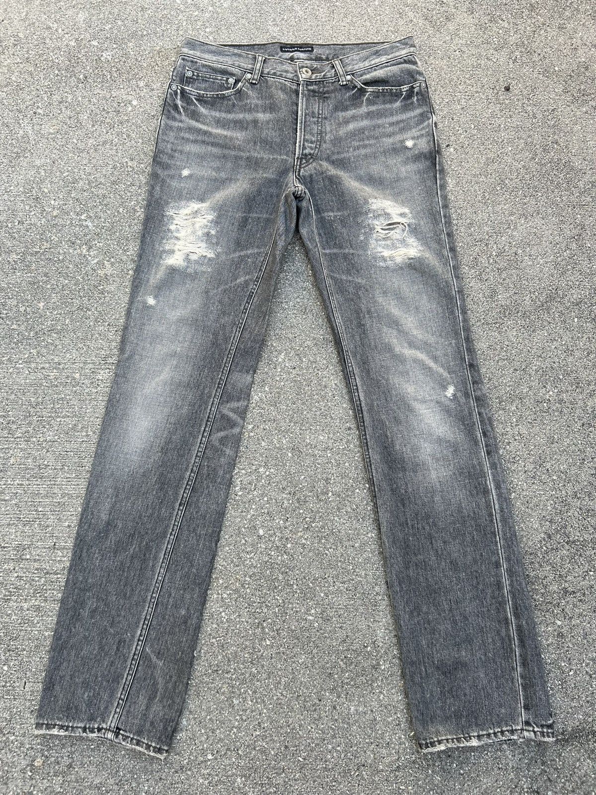 Lounge Lizard Vintage Lounge Lizard Distress Fade Black Denim Jeans ...