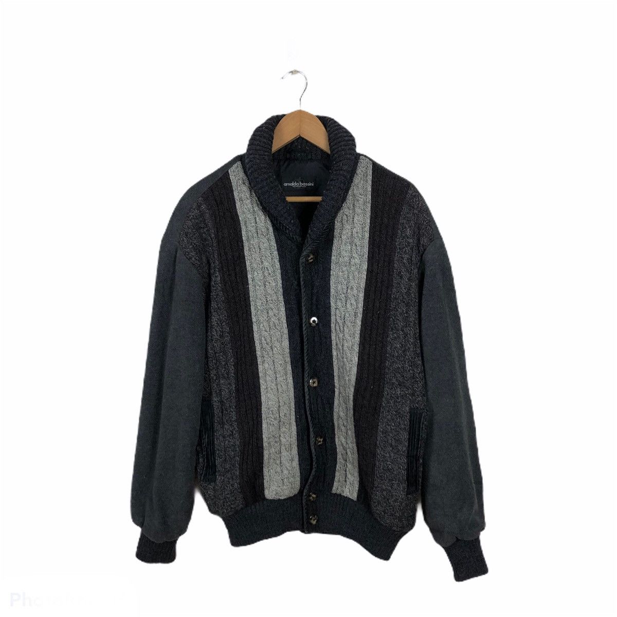 Designer × Japanese Brand CARDIGAN ARNALDO BASSINI ITALIAN Size US L / EU 52-54 / 3 - 1 Thumbnail