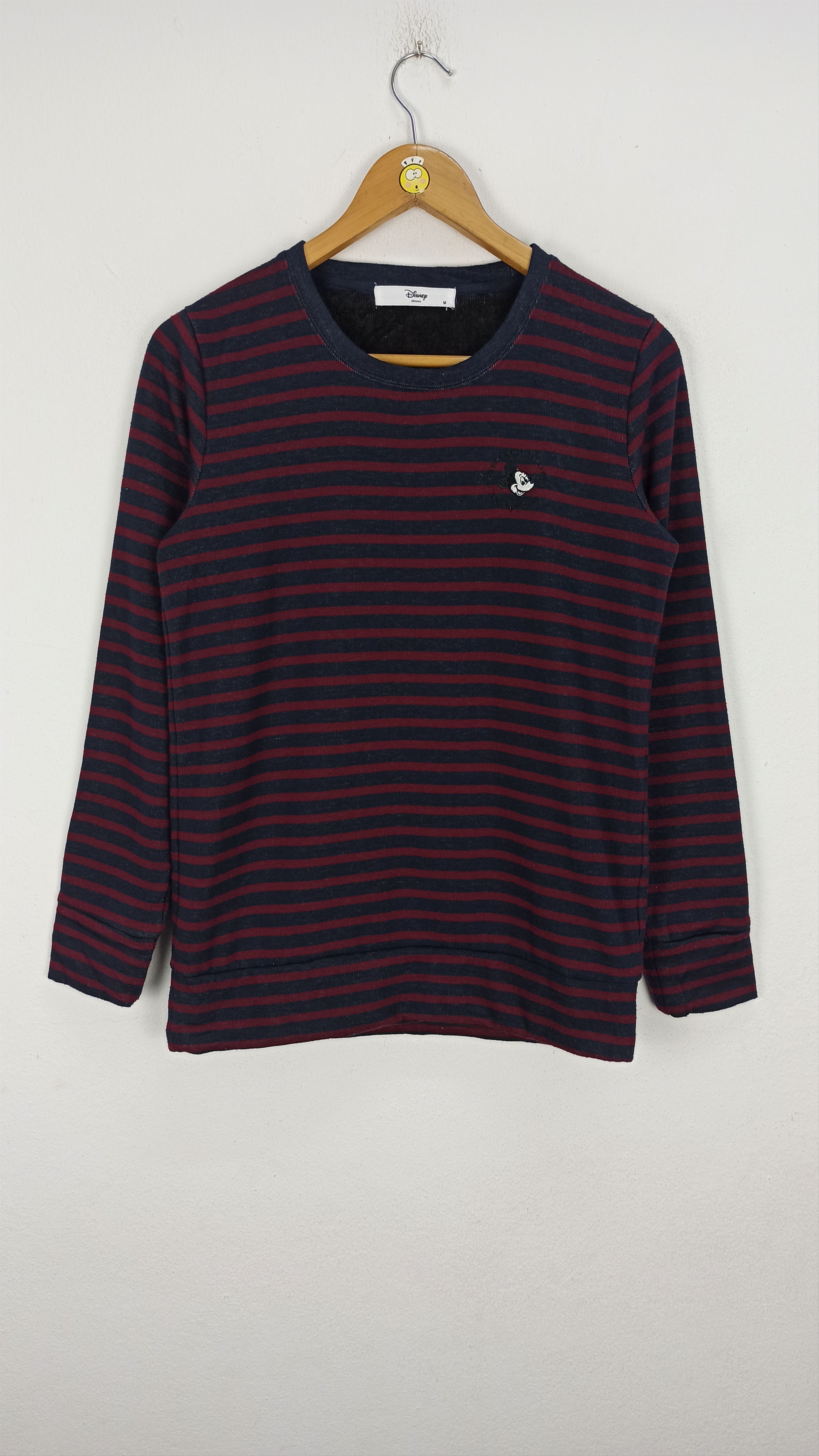 Disney Rare🔥 Mickey Mouse Stripes Sweatshirt Kurt Cobain Size US S / EU 44-46 / 1 - 1 Thumbnail