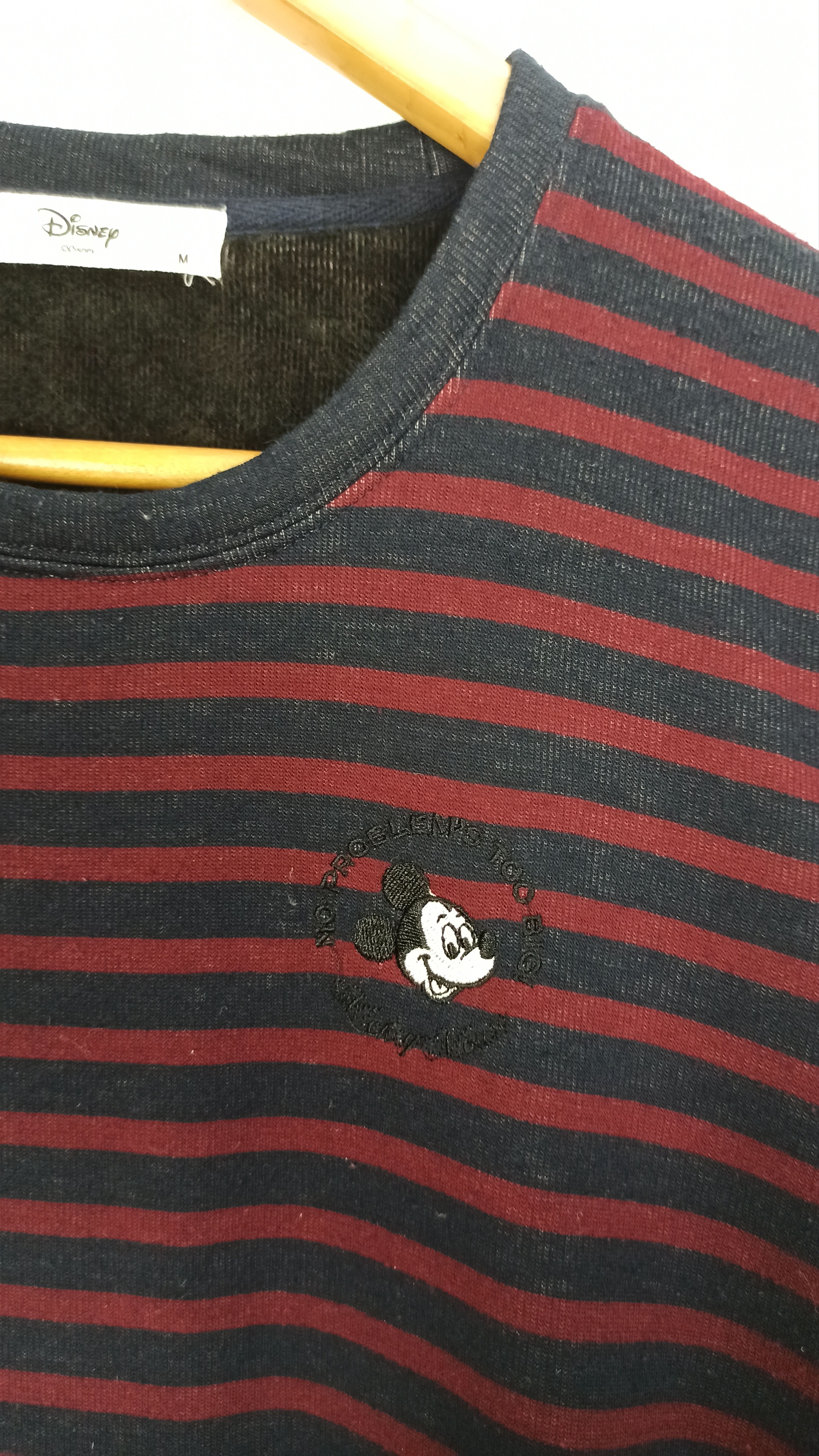 Disney Rare🔥 Mickey Mouse Stripes Sweatshirt Kurt Cobain Size US S / EU 44-46 / 1 - 3 Thumbnail
