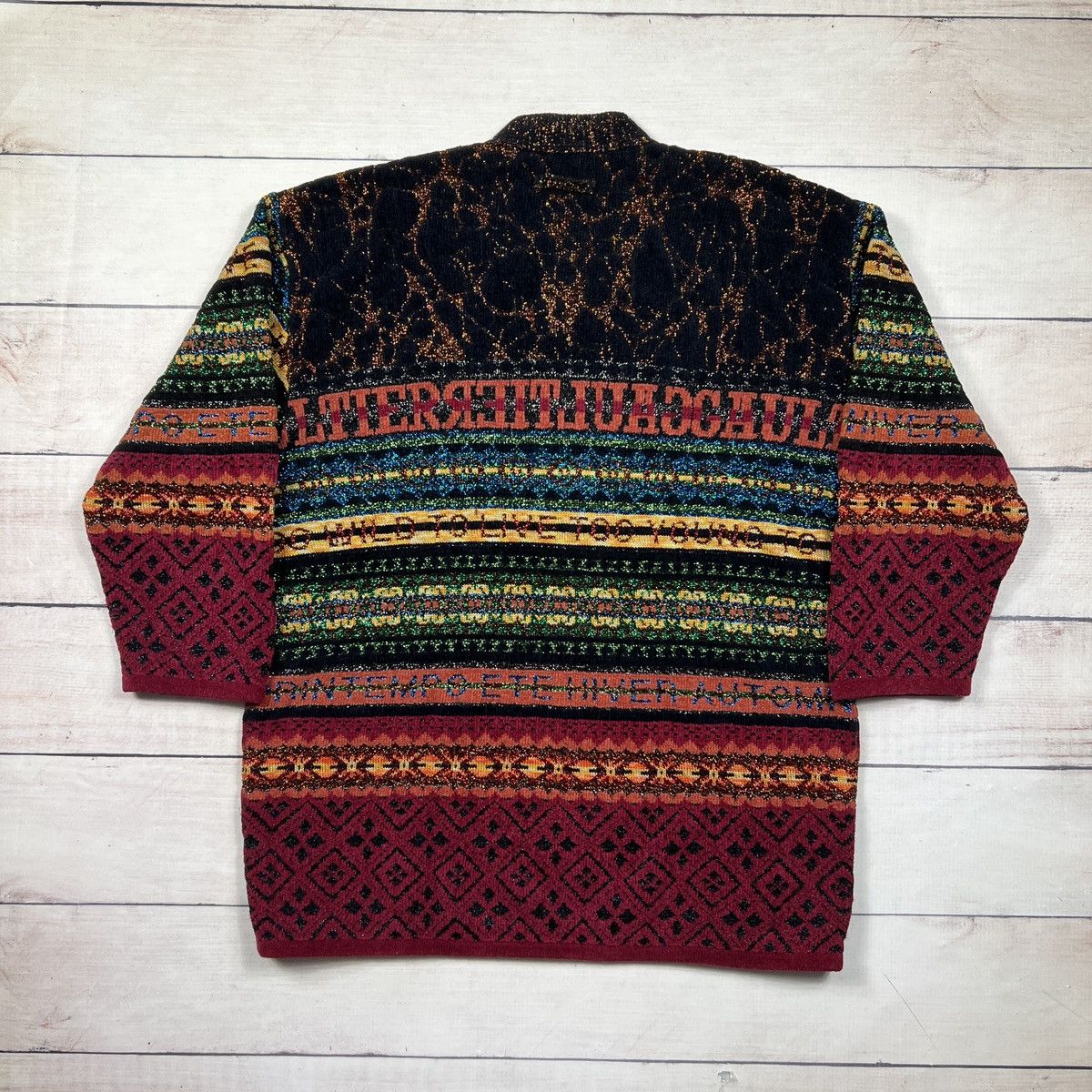 Jean Paul Gaultier Jena Paul Gaultier Maille Glitter Spellout Sweater Knitwear Size M / US 6-8 / IT 42-44 - 9 Thumbnail