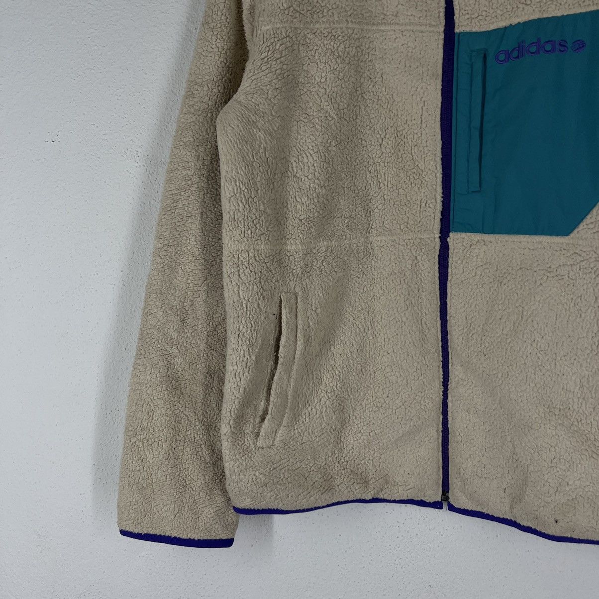 Adidas × Vintage VINTAGE ADIDAS SHERPA FLEECE JACKET Size US L / EU 52-54 / 3 - 4 Thumbnail