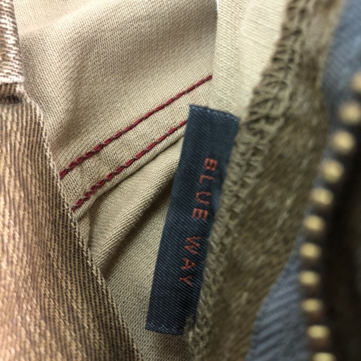 Japanese Brand DL Blue Way Brown Denim Jeans streetwear Pants #c275 Size US 33 - 7 Thumbnail