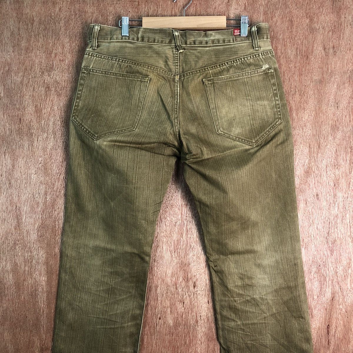 Japanese Brand DL Blue Way Brown Denim Jeans streetwear Pants #c275 Size US 33 - 9 Thumbnail