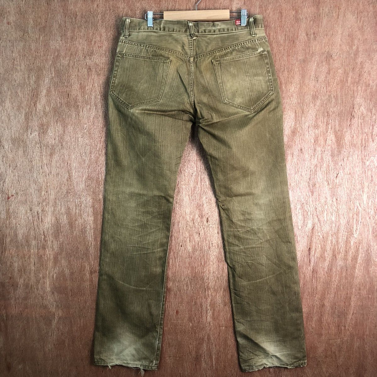 Japanese Brand DL Blue Way Brown Denim Jeans streetwear Pants #c275 Size US 33 - 8 Thumbnail