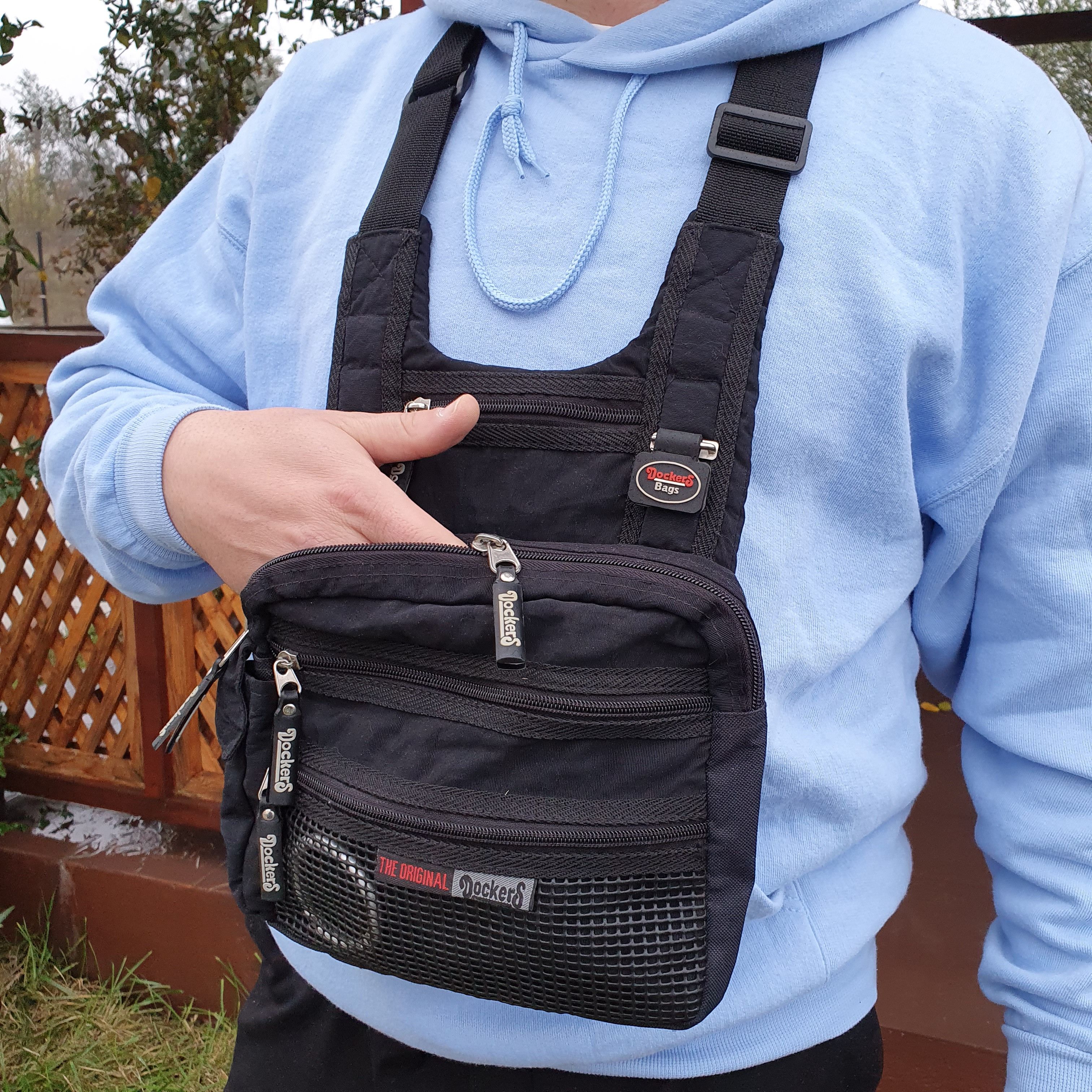 Dockers × Japanese Brand Rare Dockers Tactical Multi pockets Chest Shoulder Bag Size ONE SIZE - 4 Thumbnail