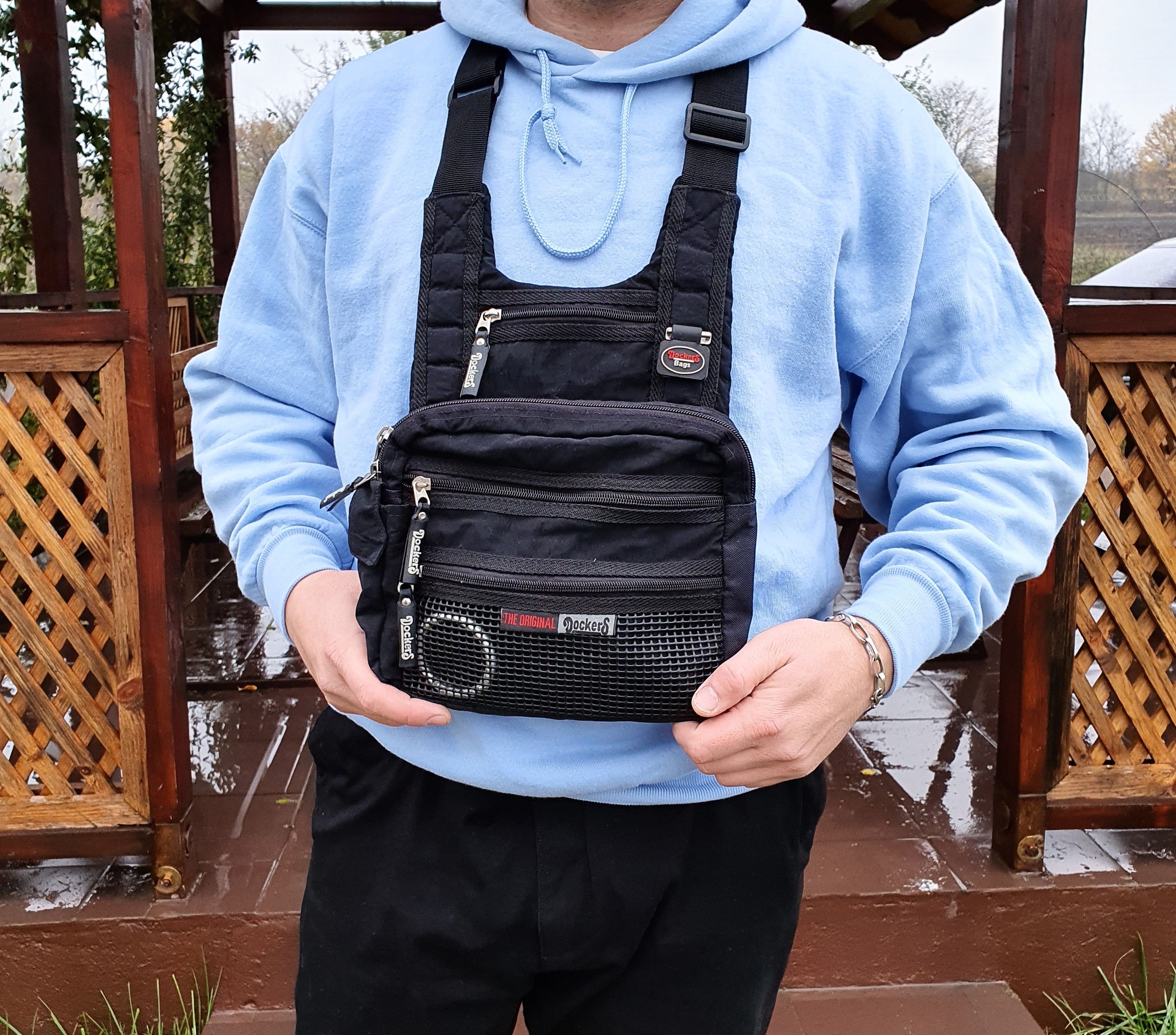 Dockers × Japanese Brand Rare Dockers Tactical Multi pockets Chest Shoulder Bag Size ONE SIZE - 5 Thumbnail