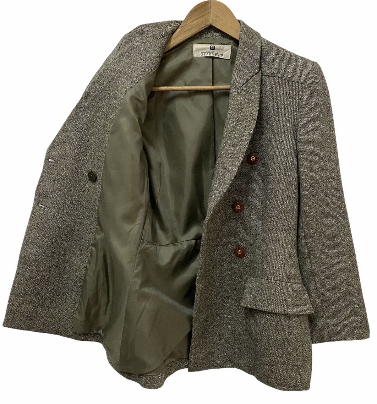 Givenchy GIVENCHY Grey Single Breast Wool Winter Blazer Coat Size US S / EU 44-46 / 1 - 3 Thumbnail