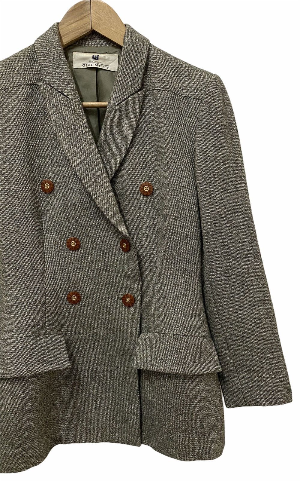 Givenchy GIVENCHY Grey Single Breast Wool Winter Blazer Coat Size US S / EU 44-46 / 1 - 2 Thumbnail