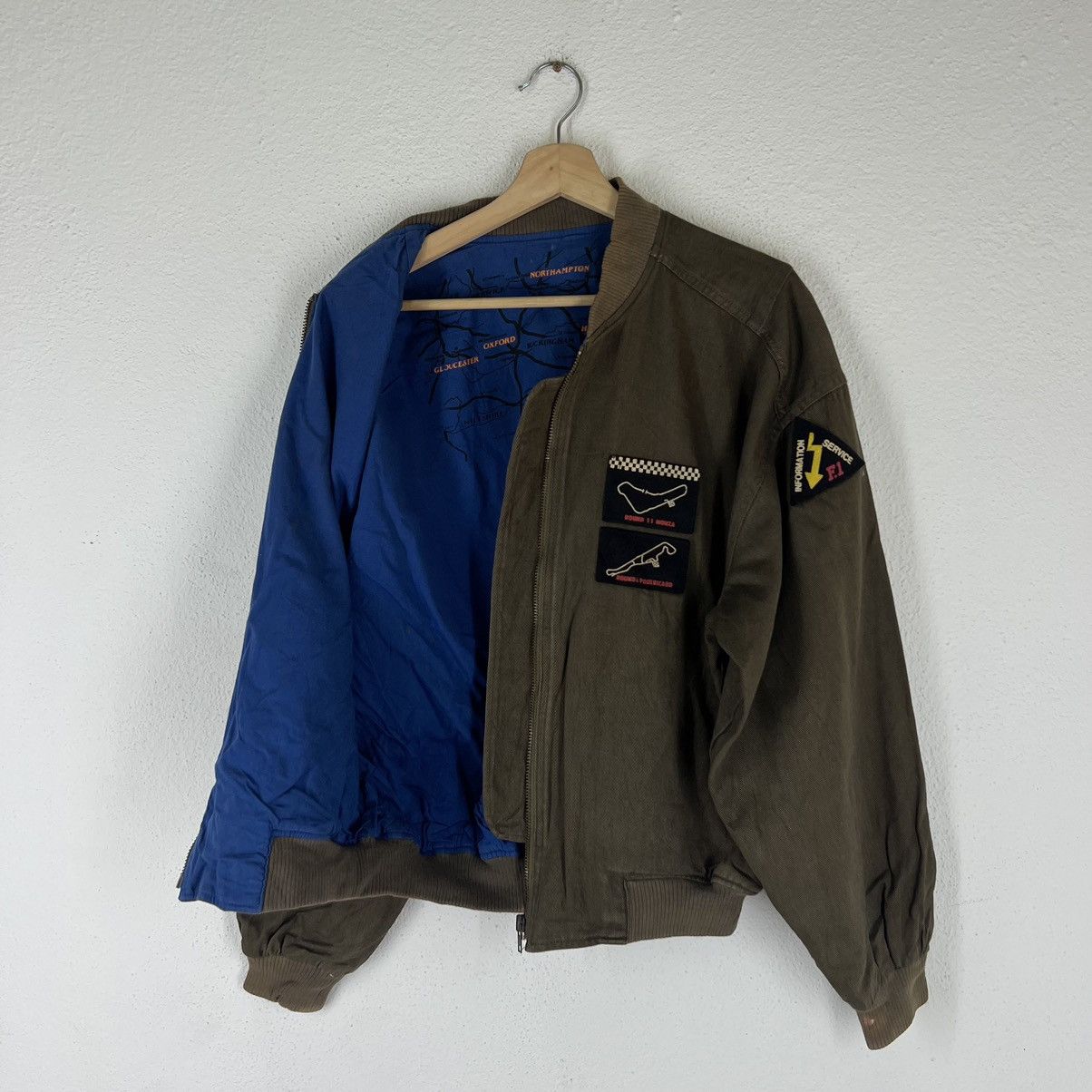 Japanese Brand VINTAGE BOMBER JACKET JAPAN RACING BIG LOGO LINING Size US M / EU 48-50 / 2 - 7 Thumbnail