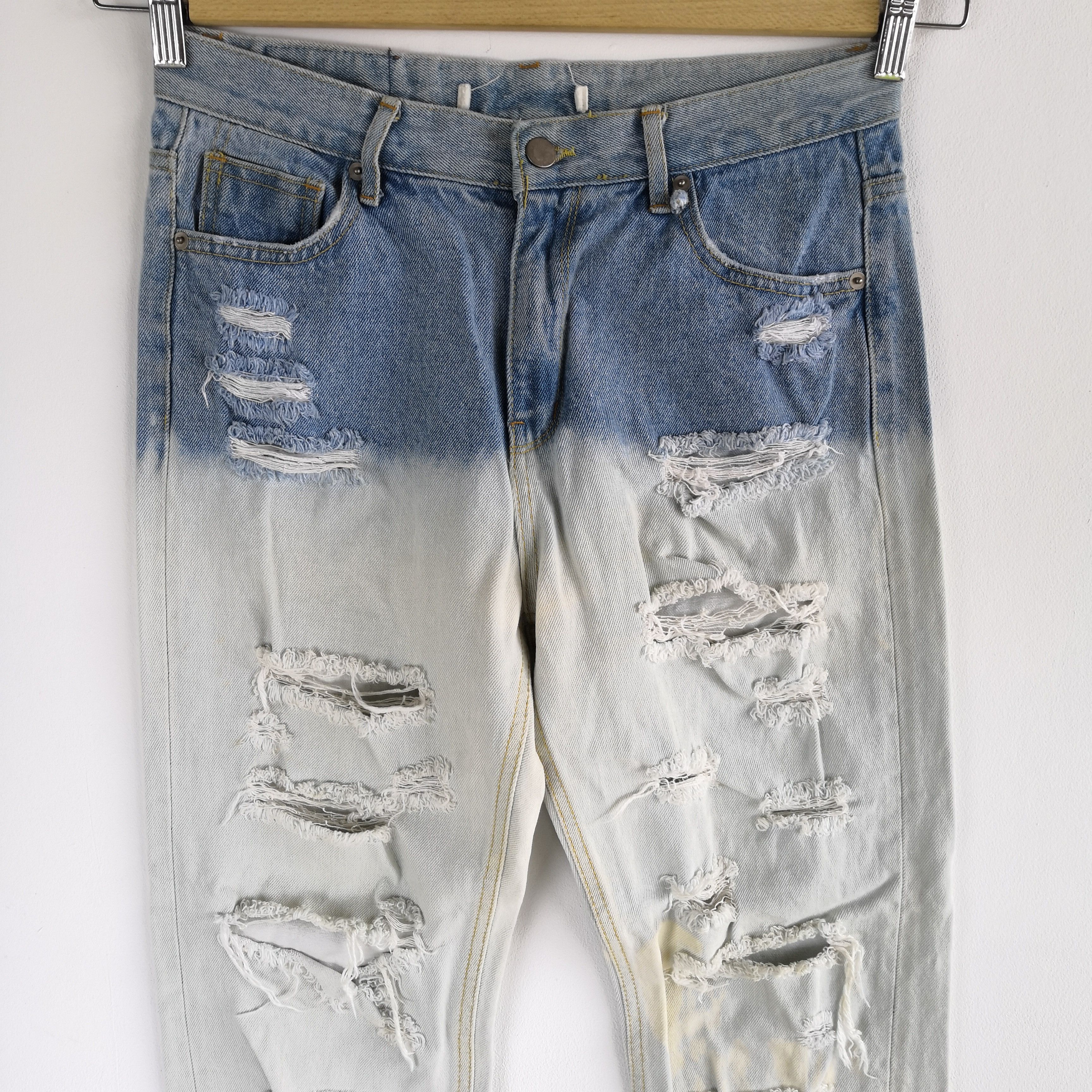 Japanese Brand Vintage Y2K Yellow Earth Jeans Distressed Japanese Denim Size 28" / US 6 / IT 42 - 3 Thumbnail